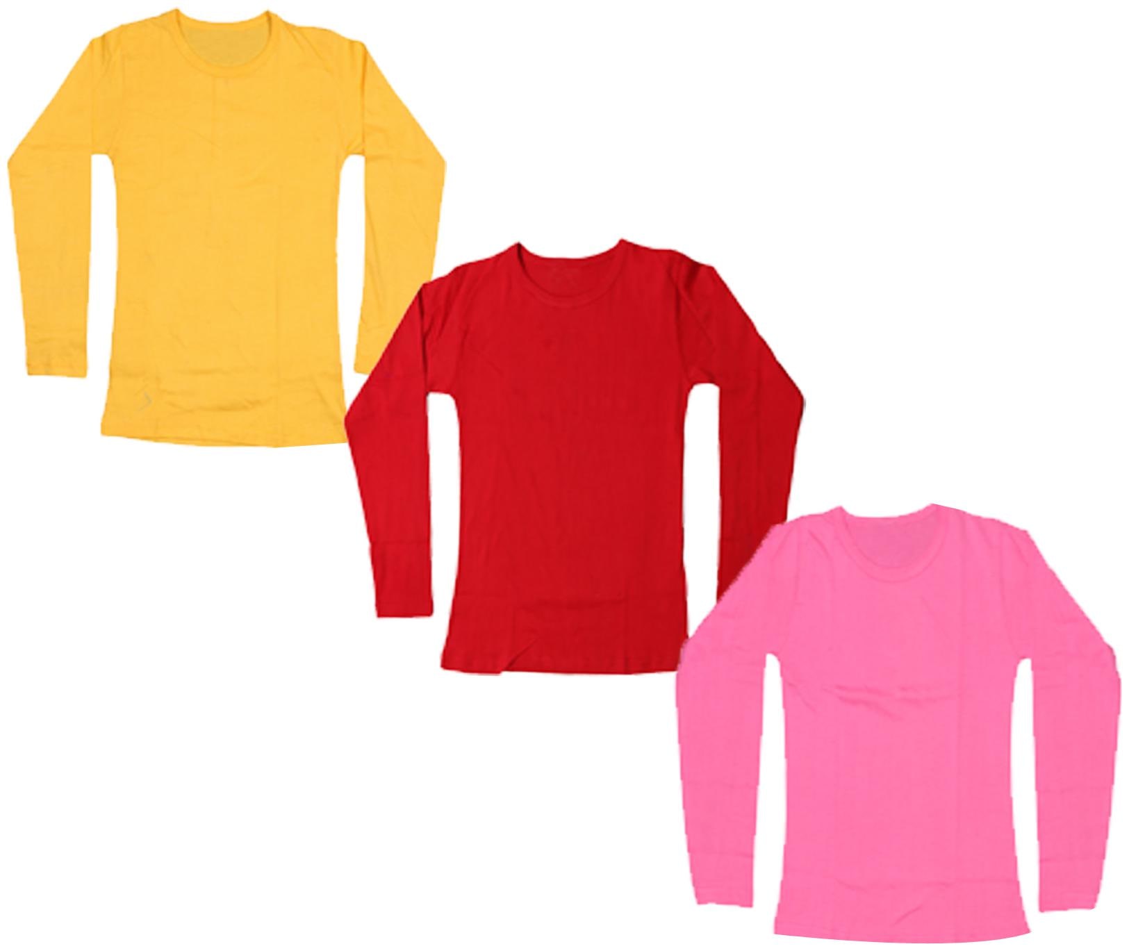 

Indiweaves Girl Cotton Solid T shirt - Multi