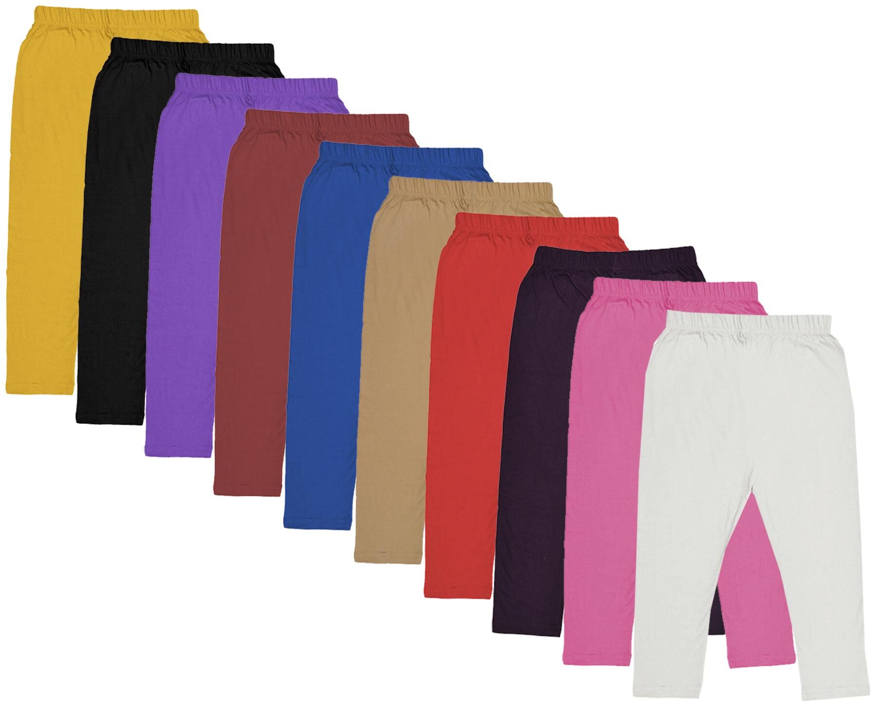 

Indiweaves Girl Cotton Solid Capri - Multi