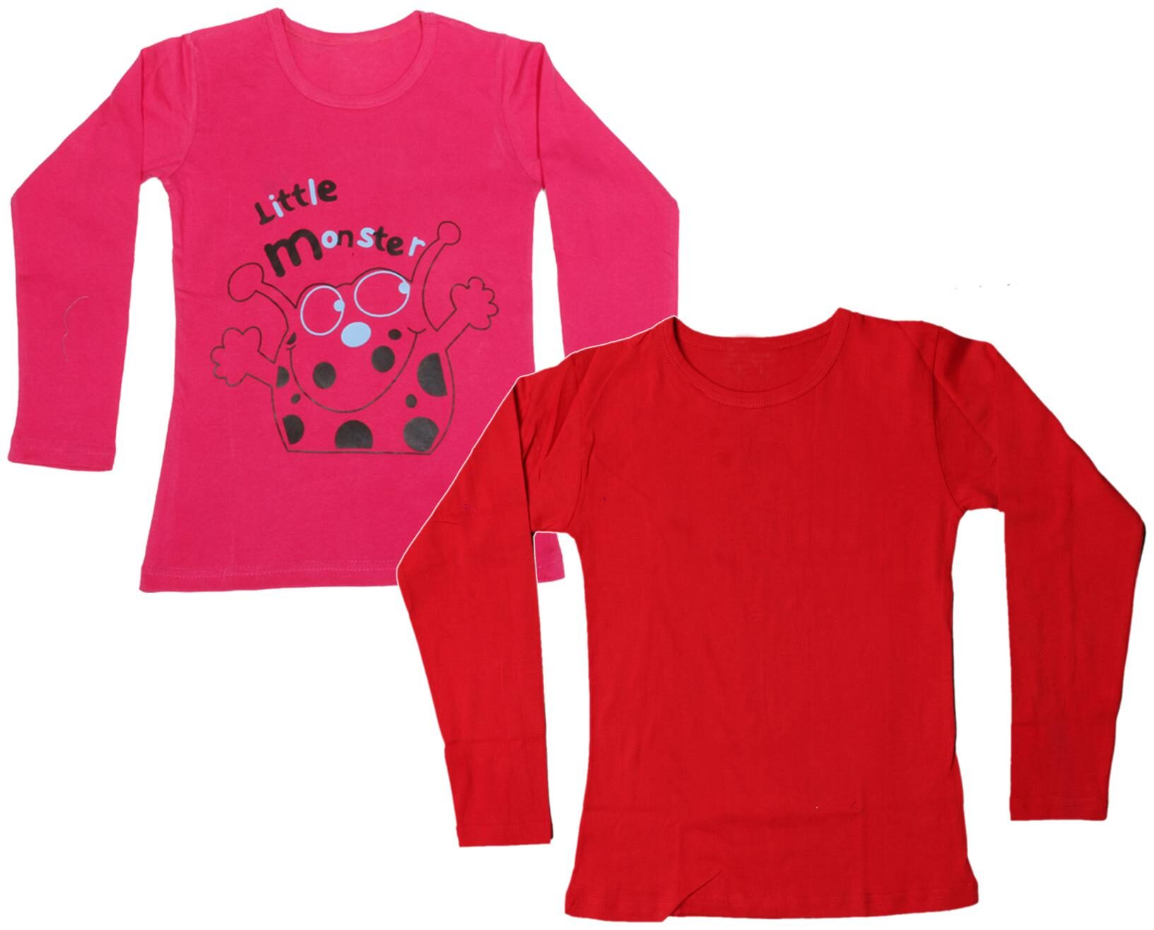 

Indiweaves Girl Cotton Printed T shirt - Red