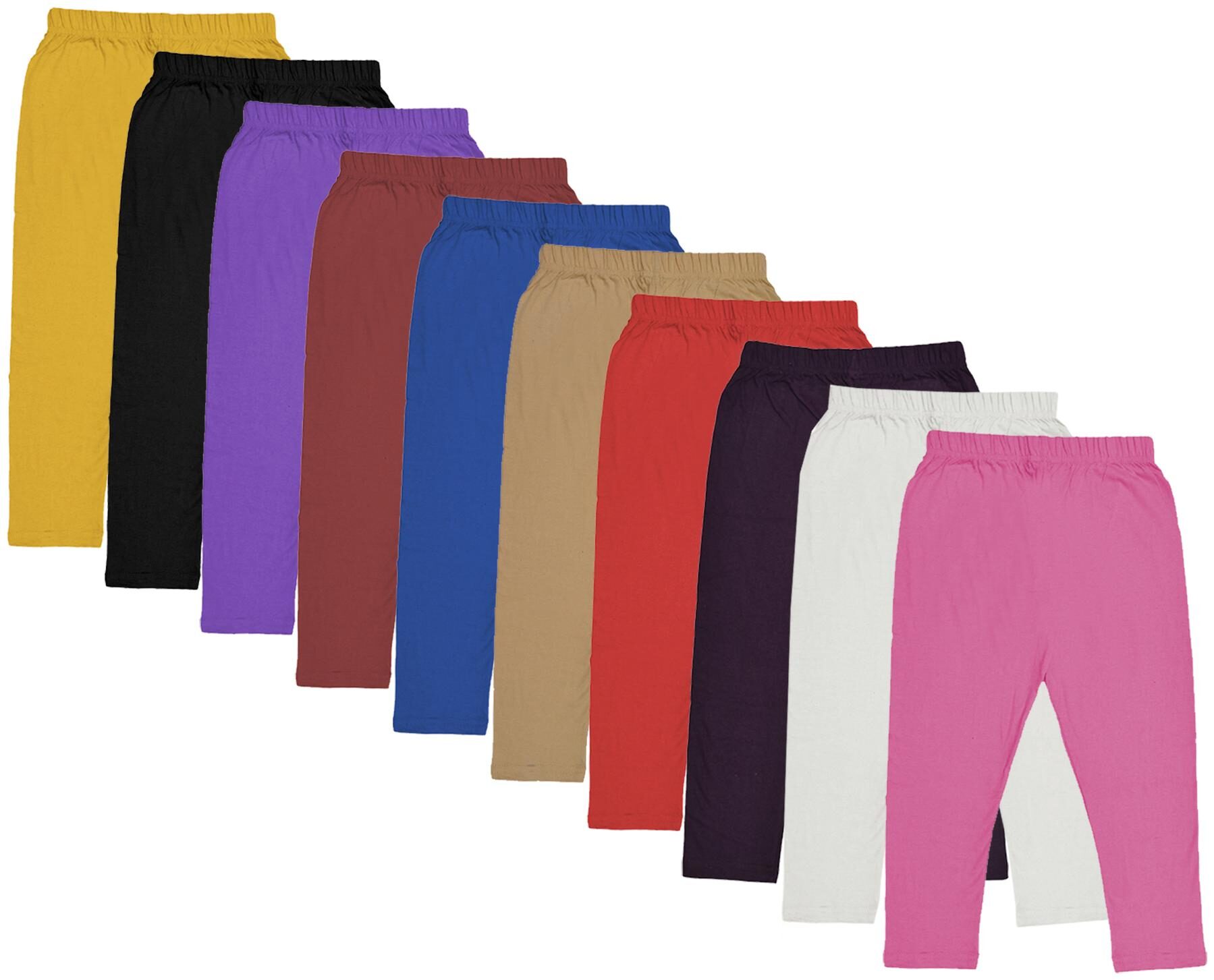 

Indiweaves Girl Cotton Solid Capri - Multi