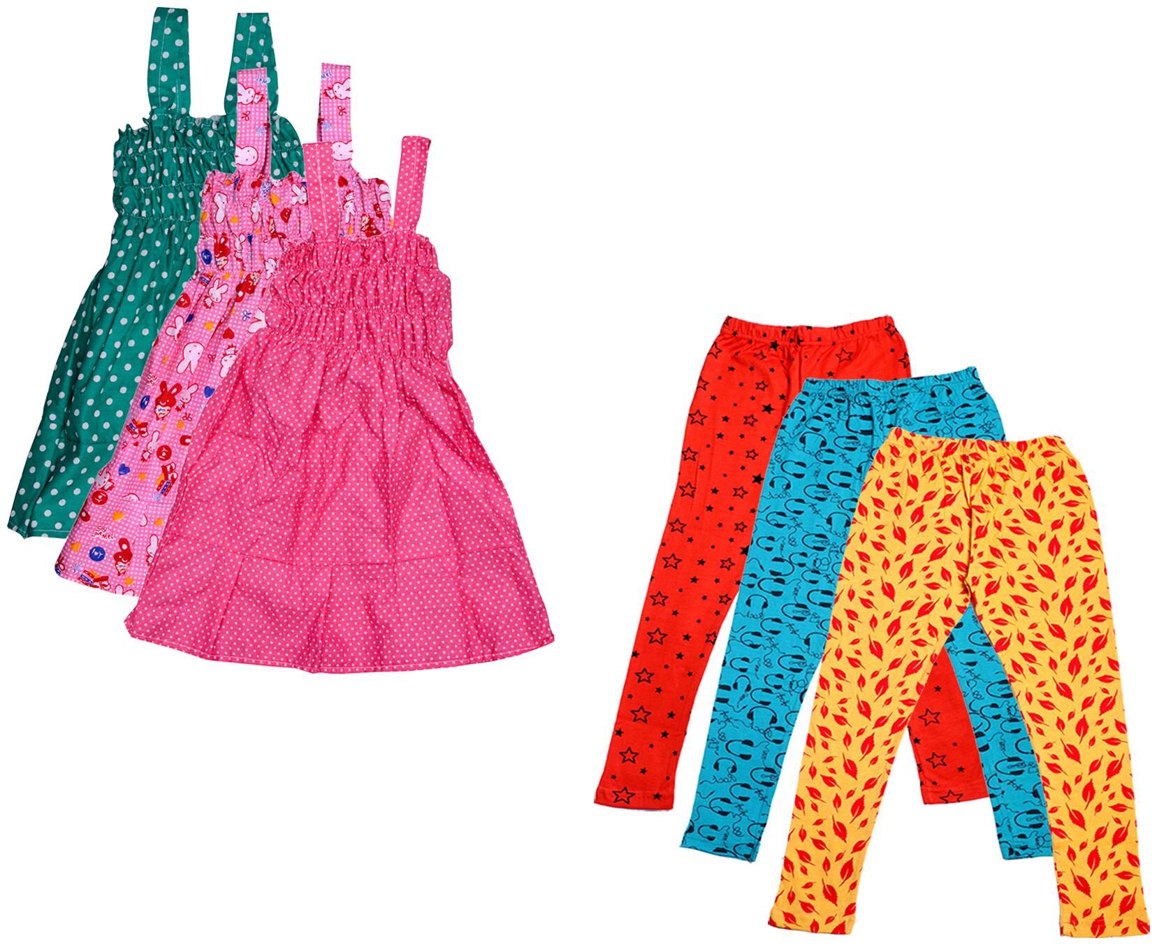 

Indiweaves Girl Cotton Top Bottom Set - Multi