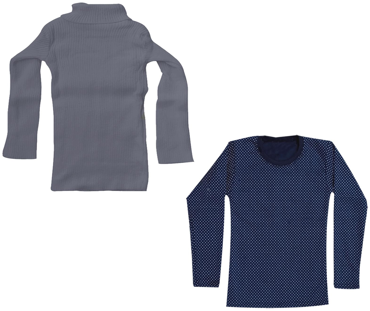 

Indiweaves Girl Wool Printed T shirt - Grey Blue
