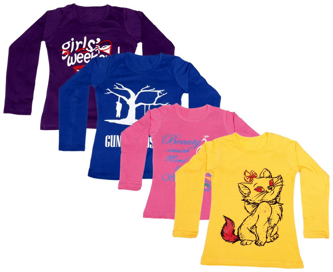 

Indiweaves Girl Cotton Printed T shirt - Multi