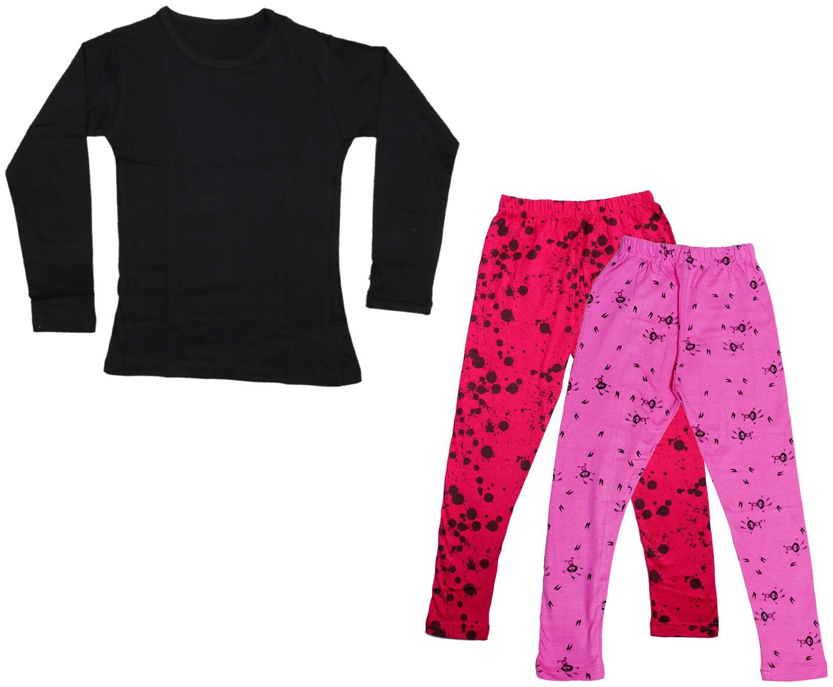 

Indiweaves Girl Cotton Solid T shirt - Multi