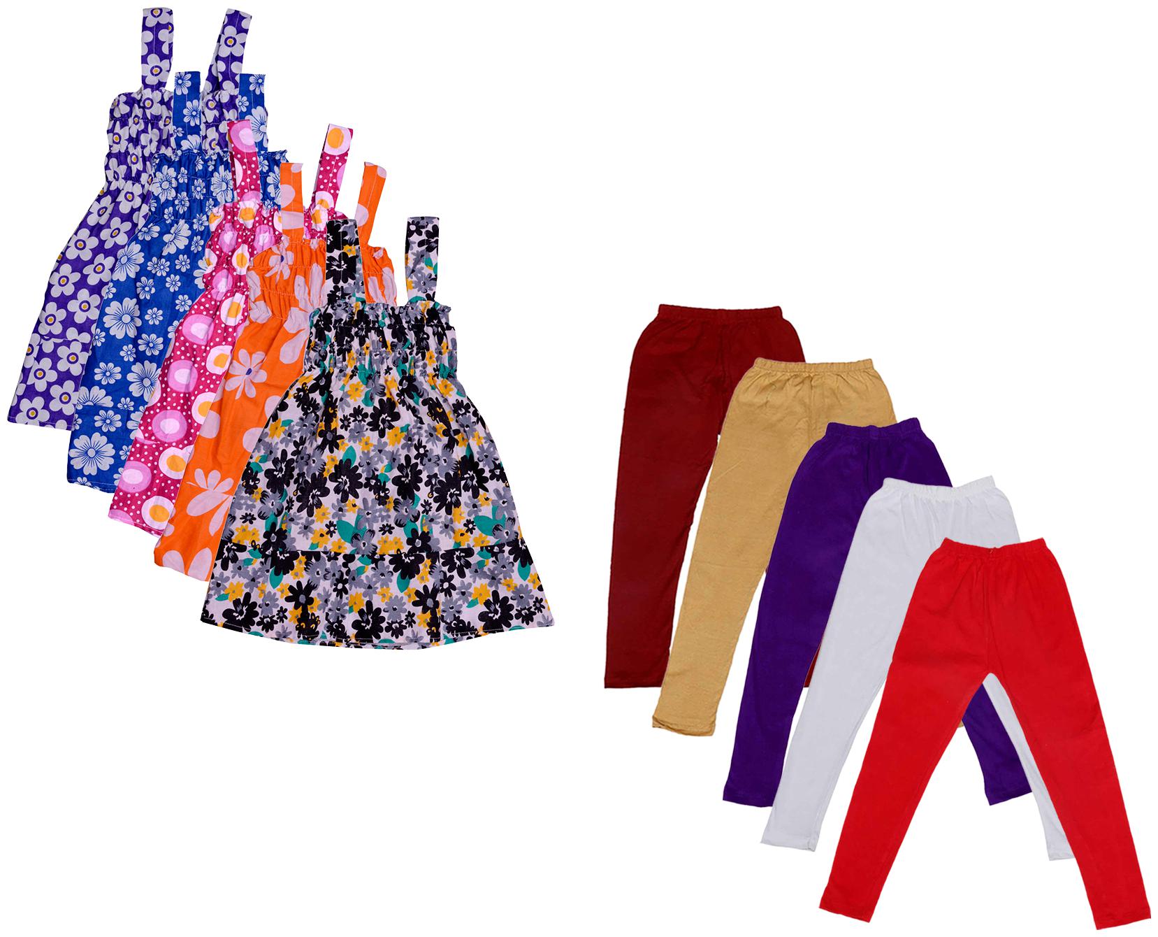 

Indiweaves Girl Cotton Top Bottom Set - Multi