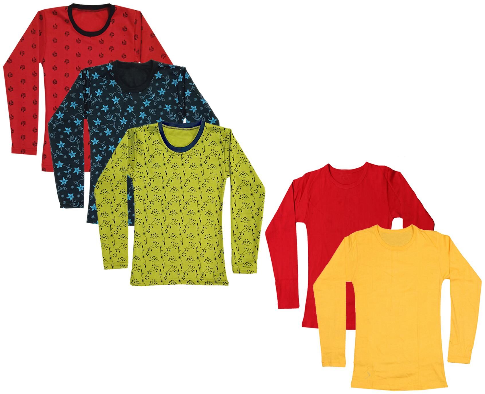 

Indiweaves Girl Cotton Printed T shirt - Multi