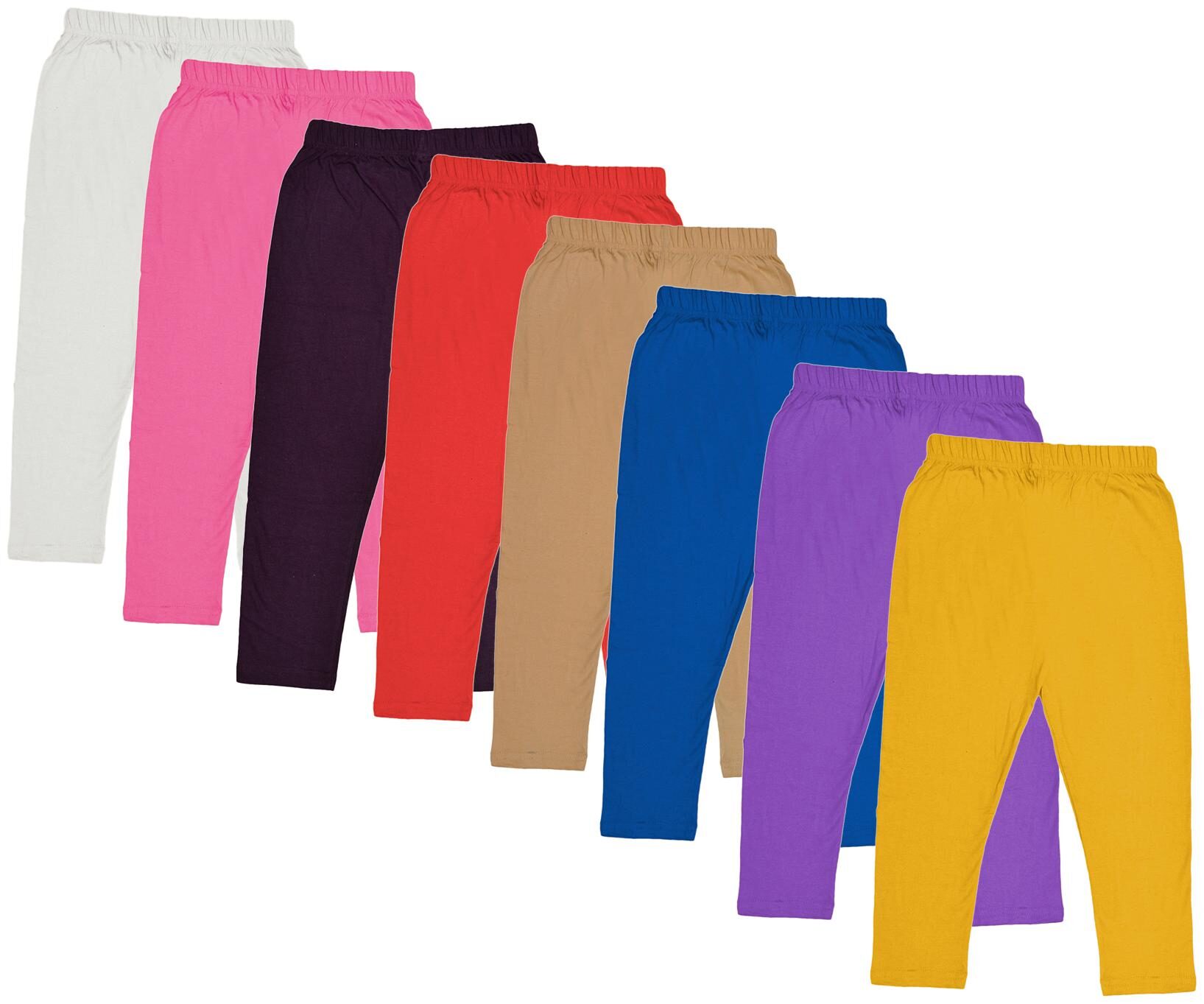 

Indiweaves Girl Cotton Solid Capri - Multi