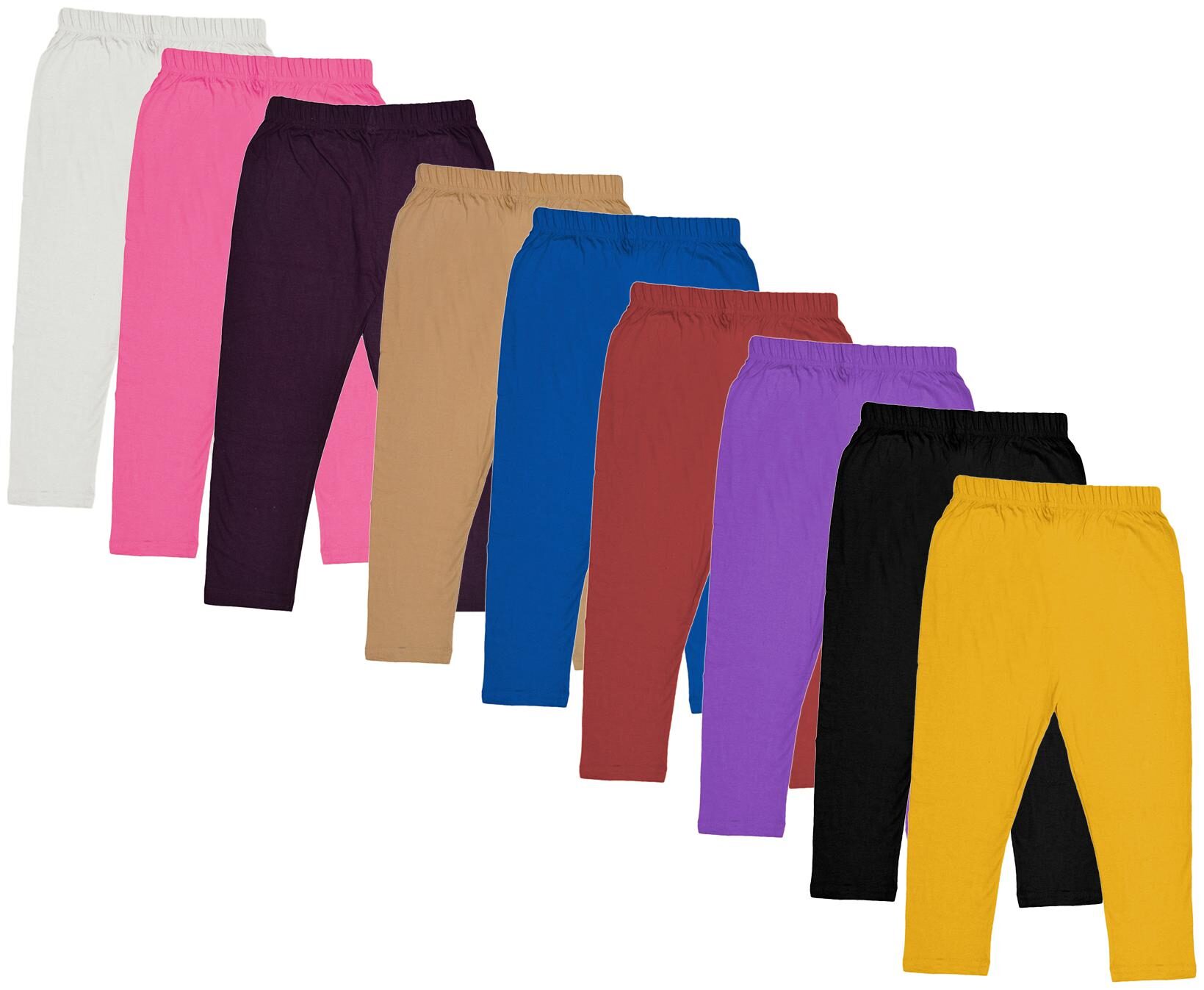 

Indiweaves Girl Cotton Solid Capri - Multi