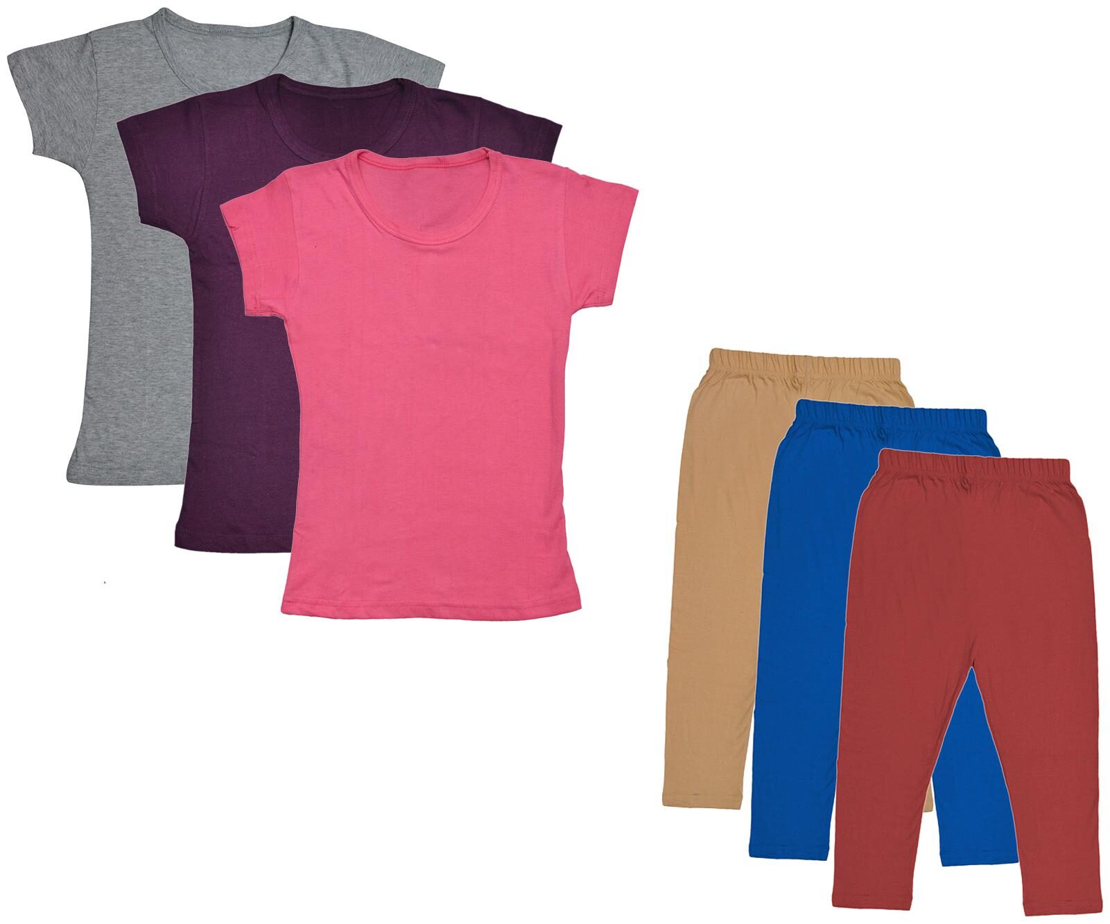 

Indiweaves Girl Cotton Top Bottom Set - Multi