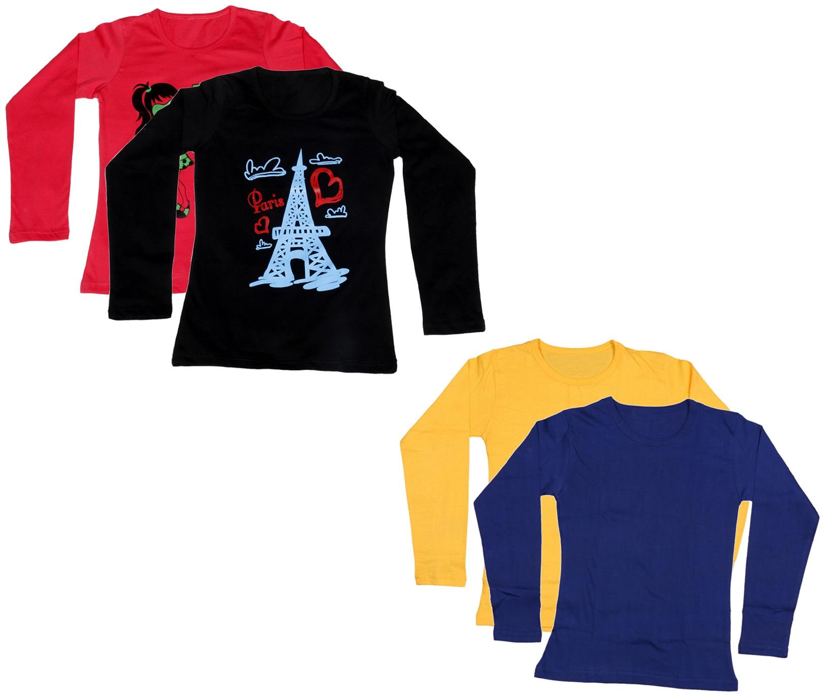 

Indiweaves Girl Cotton Printed T shirt - Multi
