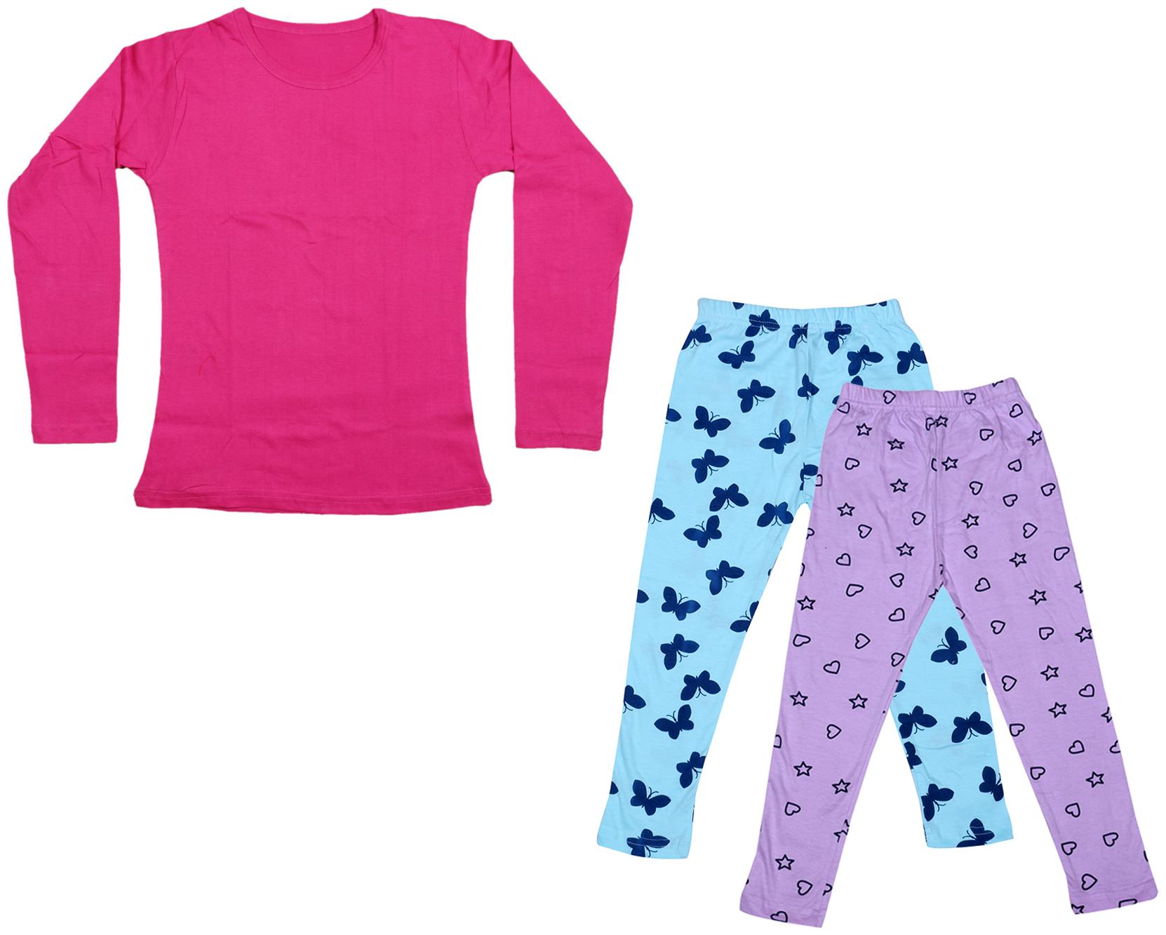 

Indiweaves Girl Cotton Solid T shirt - Multi