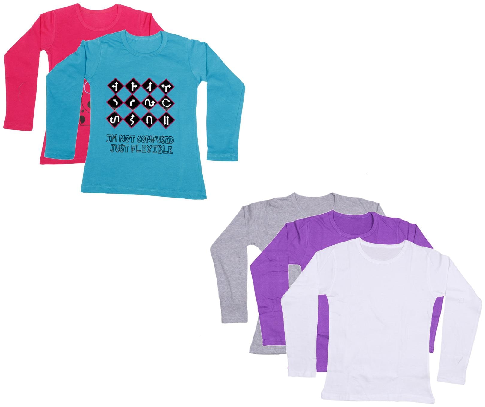 

Indiweaves Girl Cotton Printed T shirt - Multi