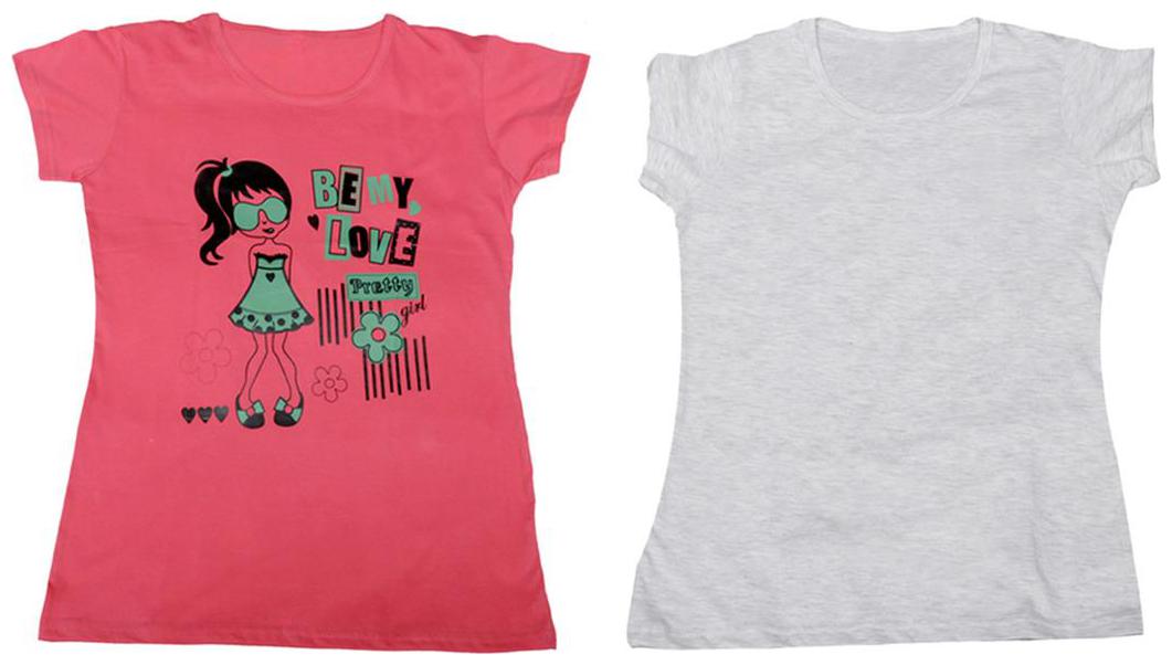 

Indiweaves Girl Cotton Solid T shirt - Multi