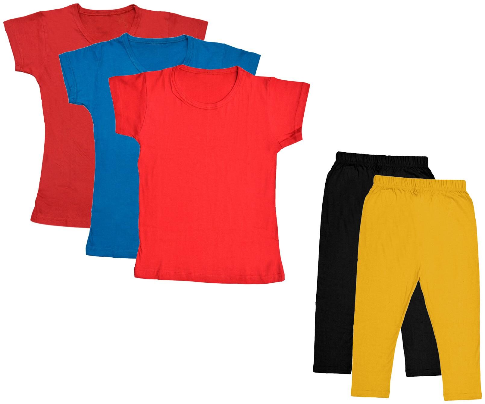 

Indiweaves Girl Cotton Top Bottom Set - Multi