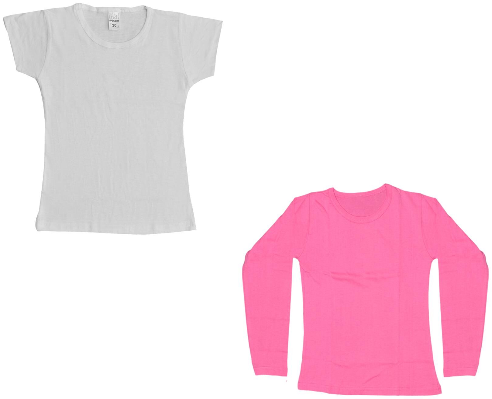 

Indiweaves Girl Cotton Solid T shirt - Multi