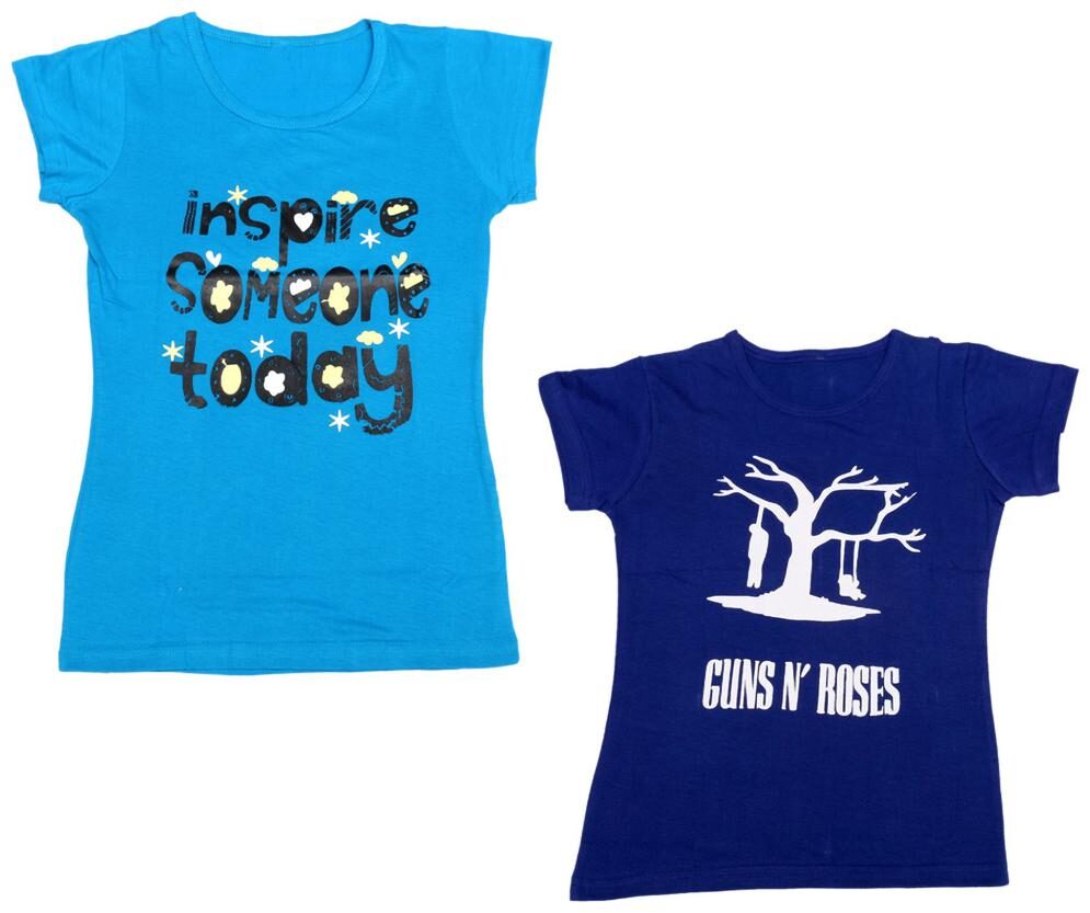 

Indiweaves Girl Cotton Printed T shirt - Multi