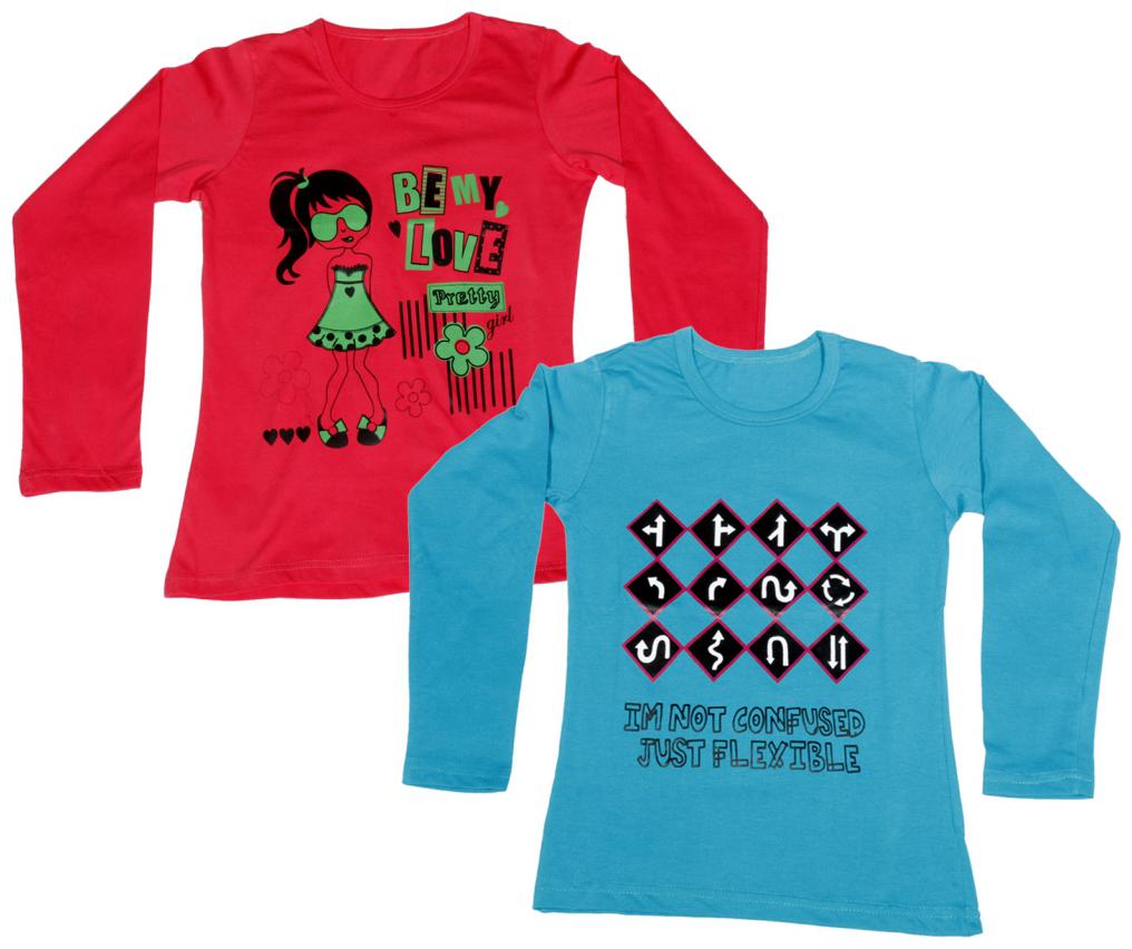 

Indiweaves Girl Cotton Printed T shirt - Multi