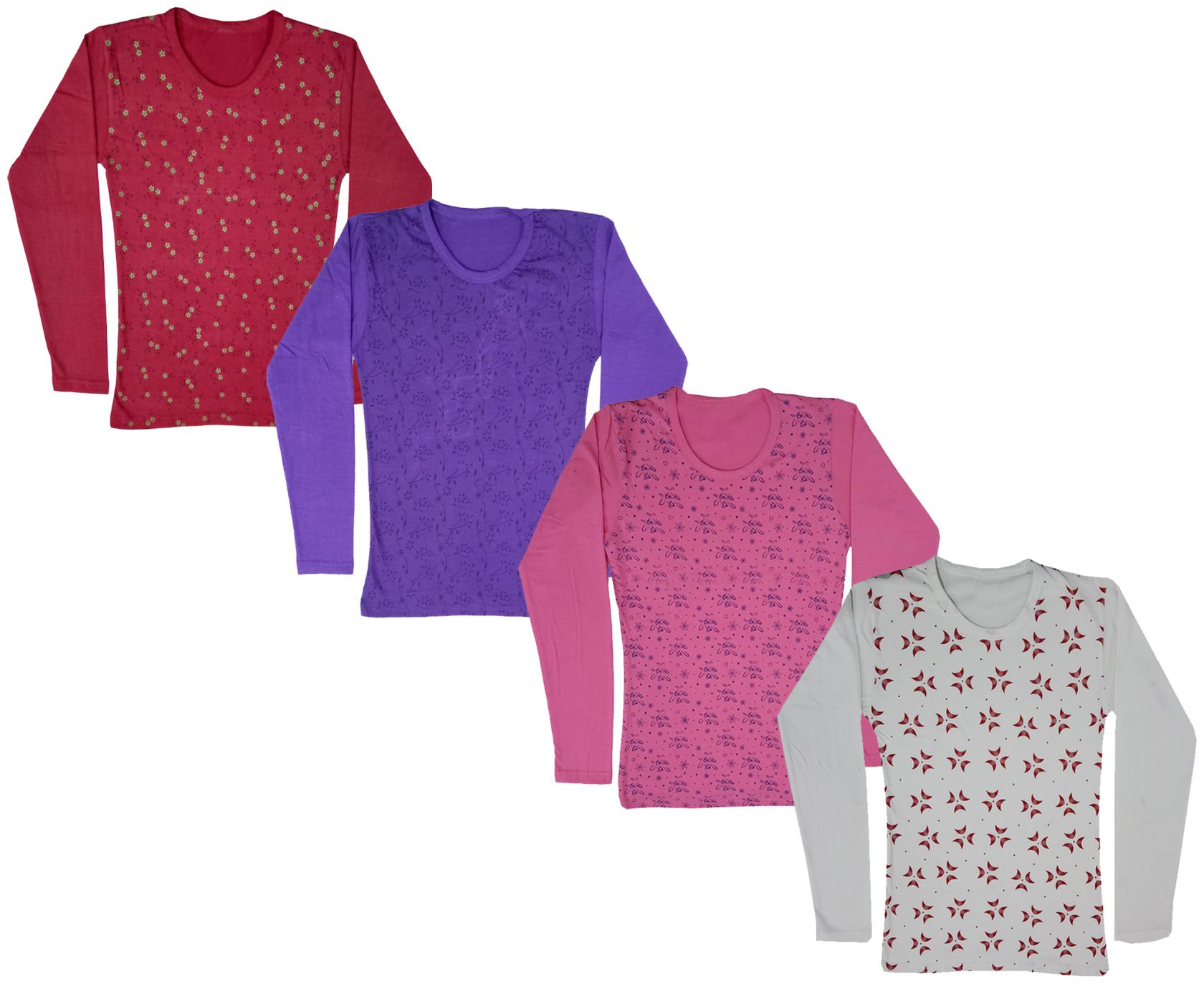 

Indiweaves Girl Cotton Printed T shirt - Multi
