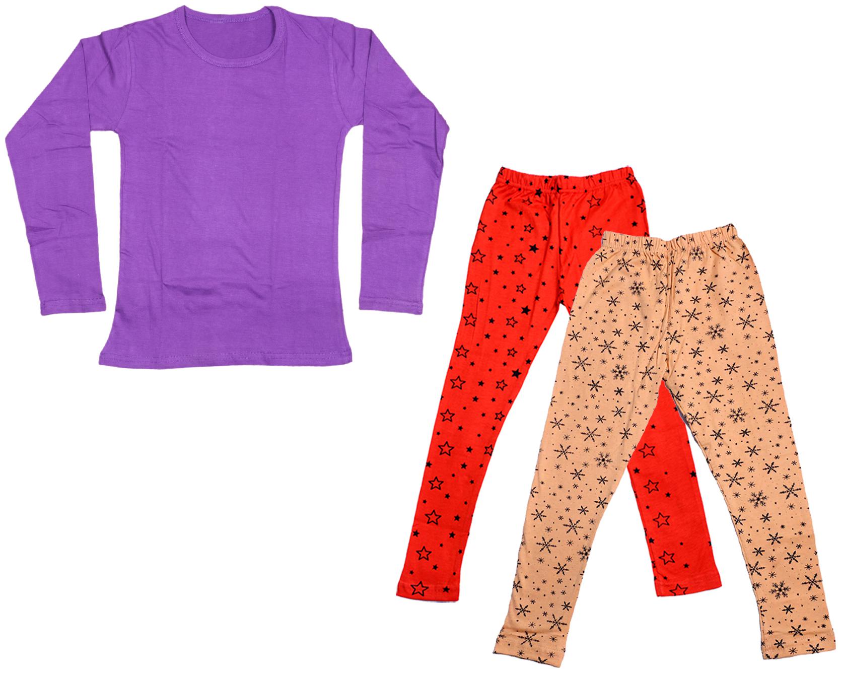 

Indiweaves Girl Cotton Solid T shirt - Multi