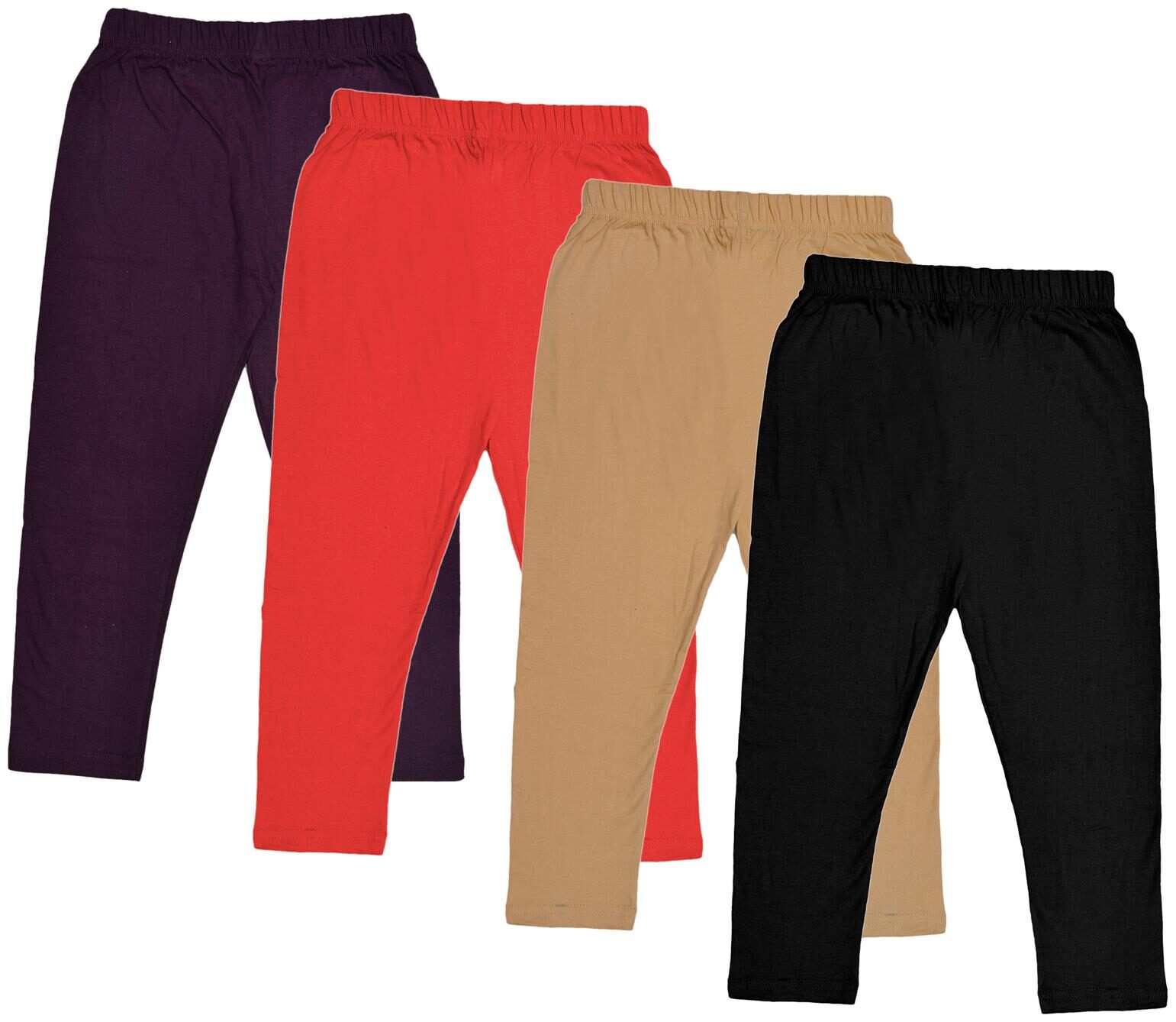 

Indiweaves Girl Cotton Solid Capri - Multi