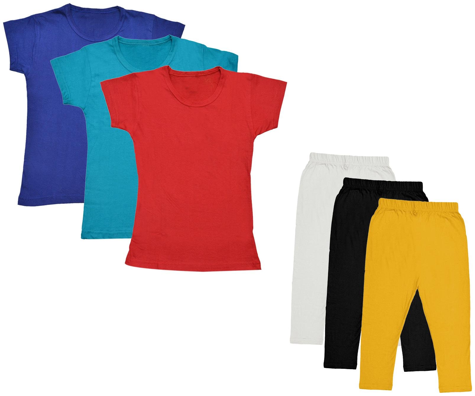 

Indiweaves Girl Cotton Top Bottom Set - Multi