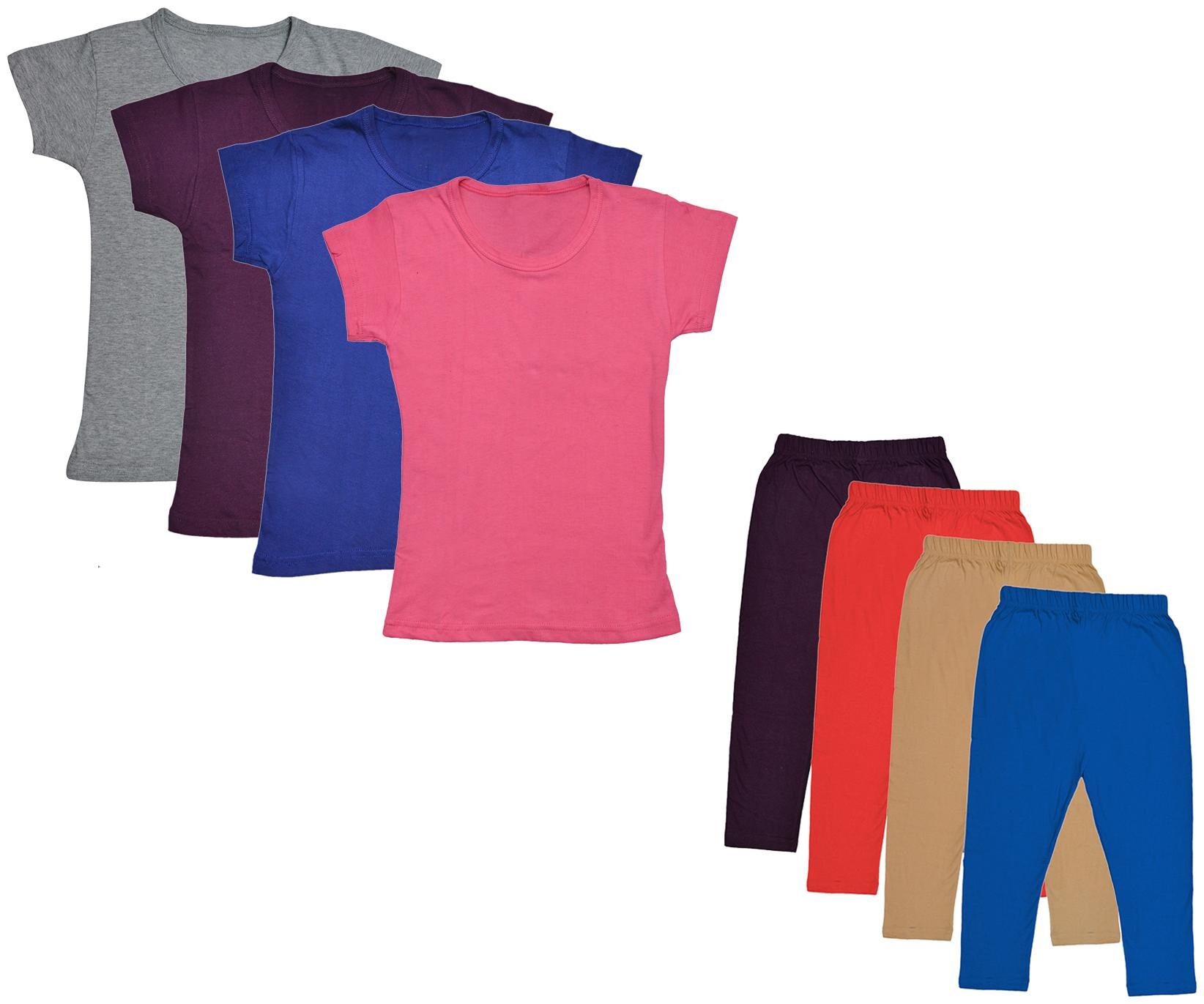 

Indiweaves Girl Cotton Top Bottom Set - Multi