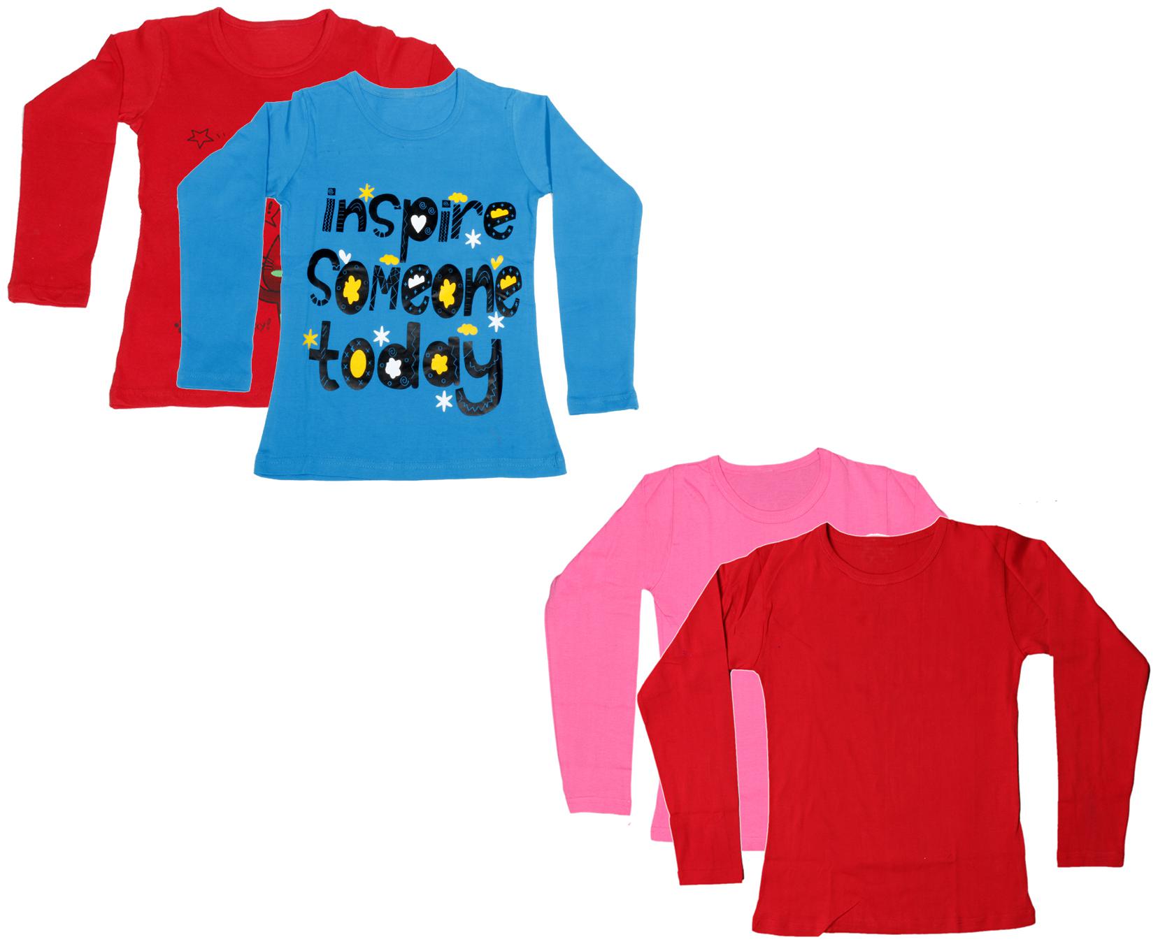 

Indiweaves Girl Cotton Printed T shirt - Multi