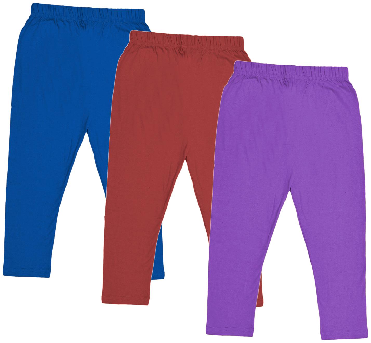 

Indiweaves Girl Cotton Solid Capri - Multi