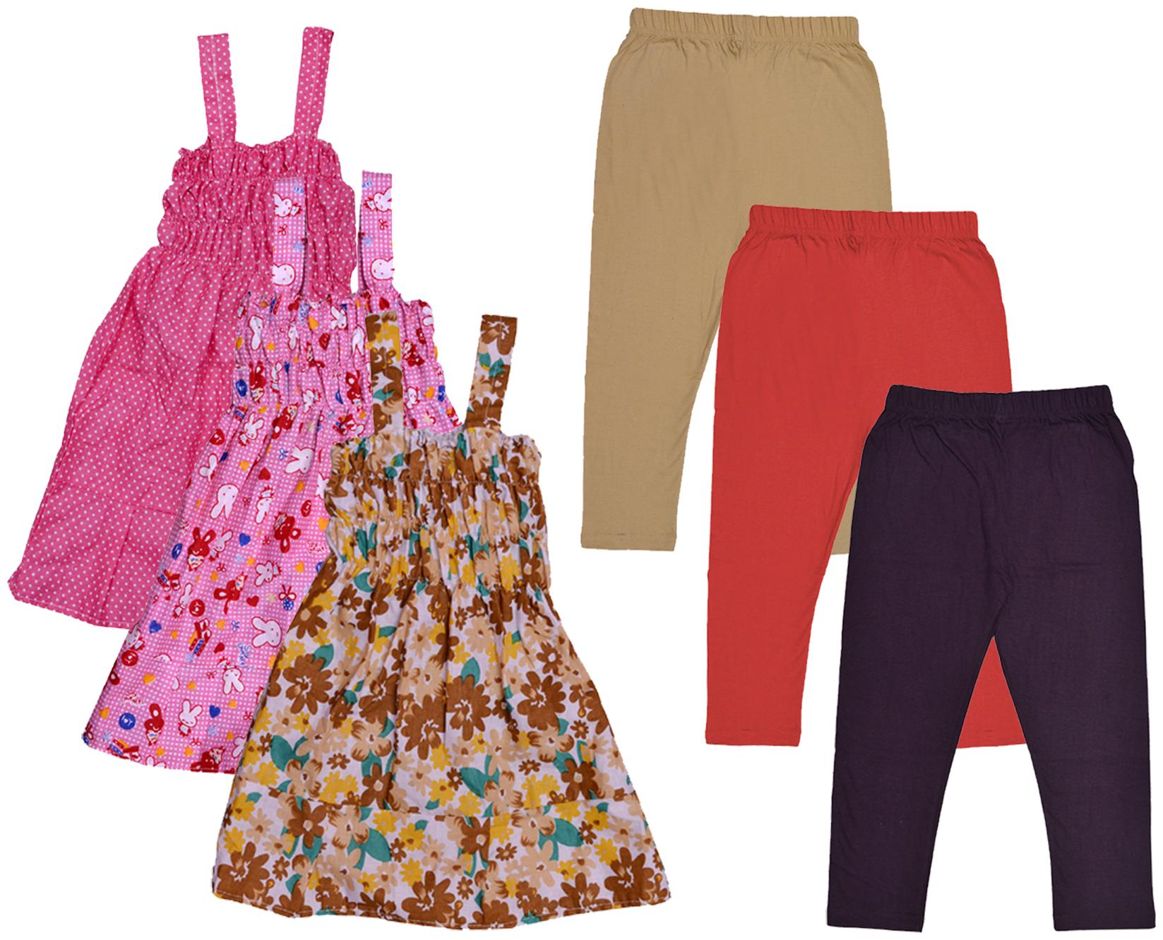 

Indiweaves Girl Cotton Top Bottom Set - Multi