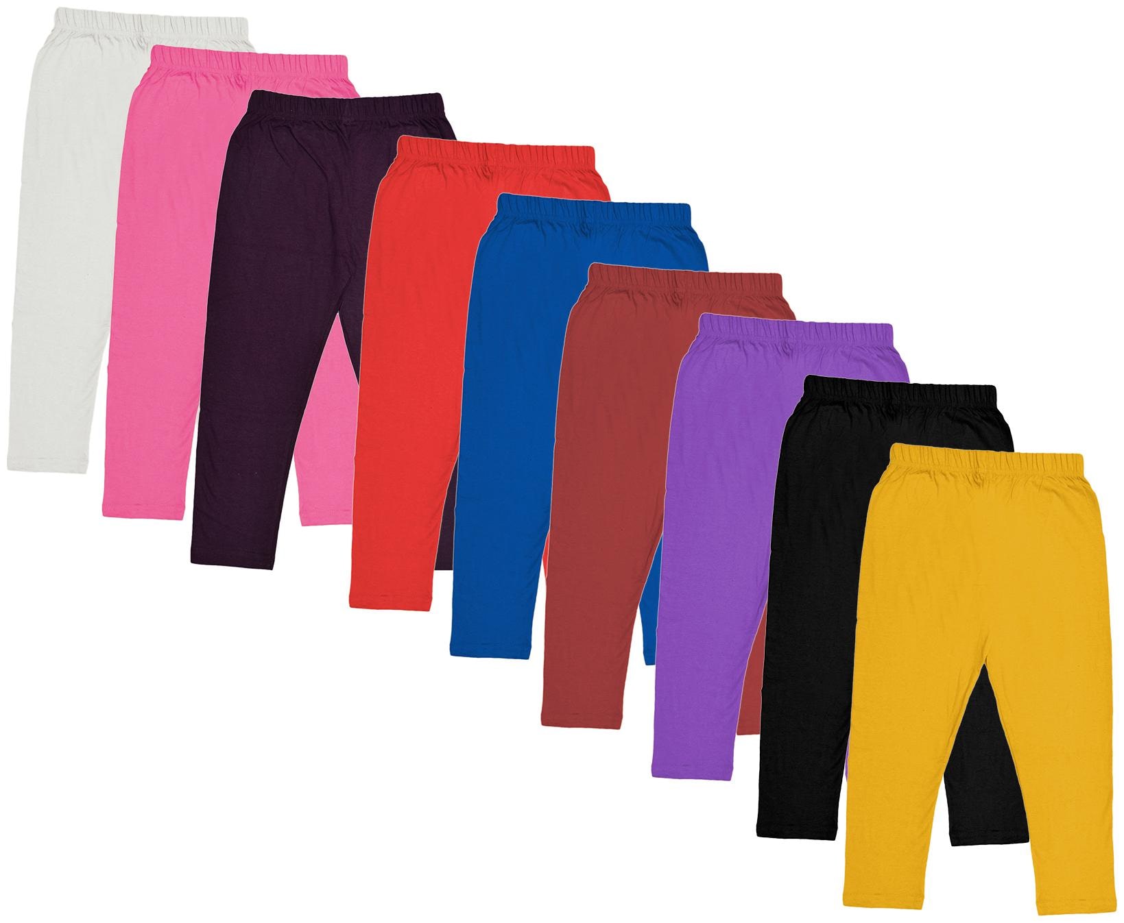 

Indiweaves Girl Cotton Solid Capri - Multi