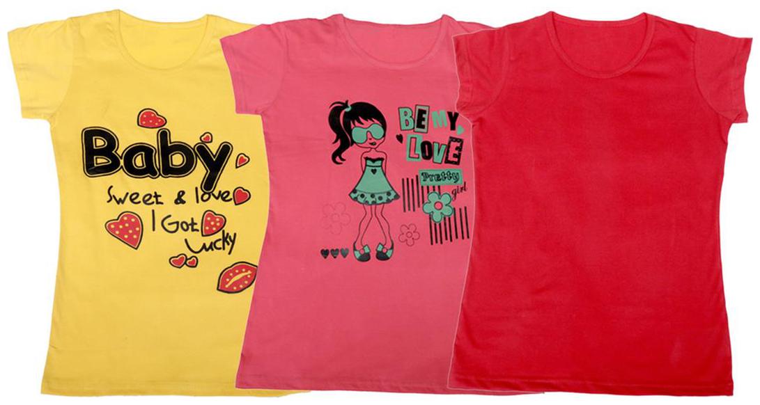 

Indiweaves Girl Cotton Printed T shirt - Multi