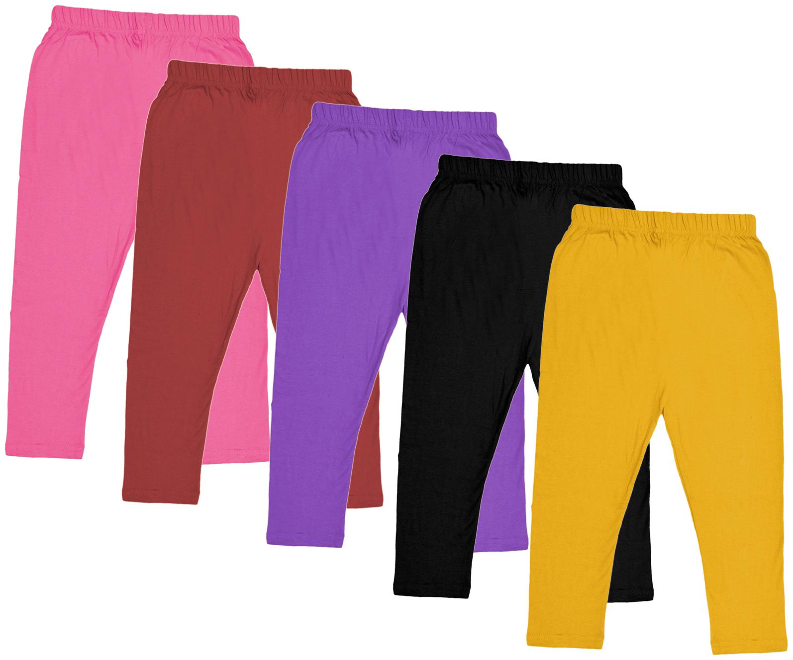 

Indiweaves Girl Cotton Solid Capri - Multi