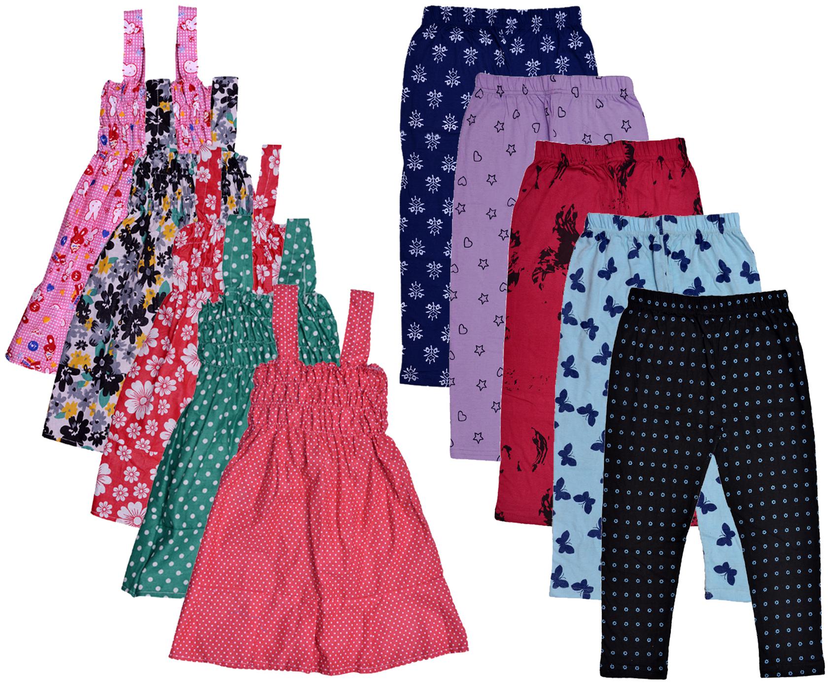 

Indiweaves Girl Cotton Top Bottom Set - Multi