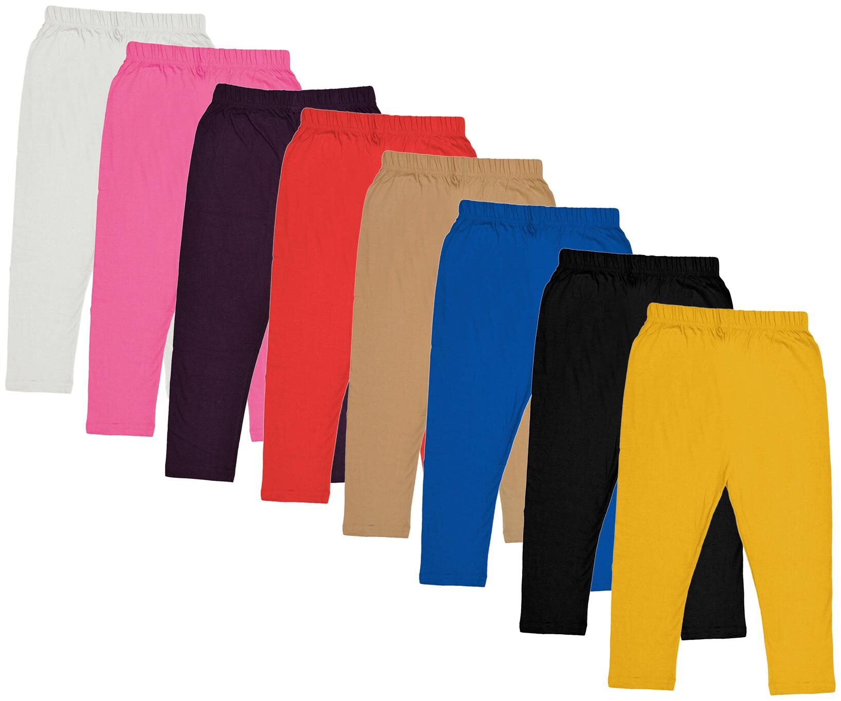 

Indiweaves Girl Cotton Solid Capri - Multi