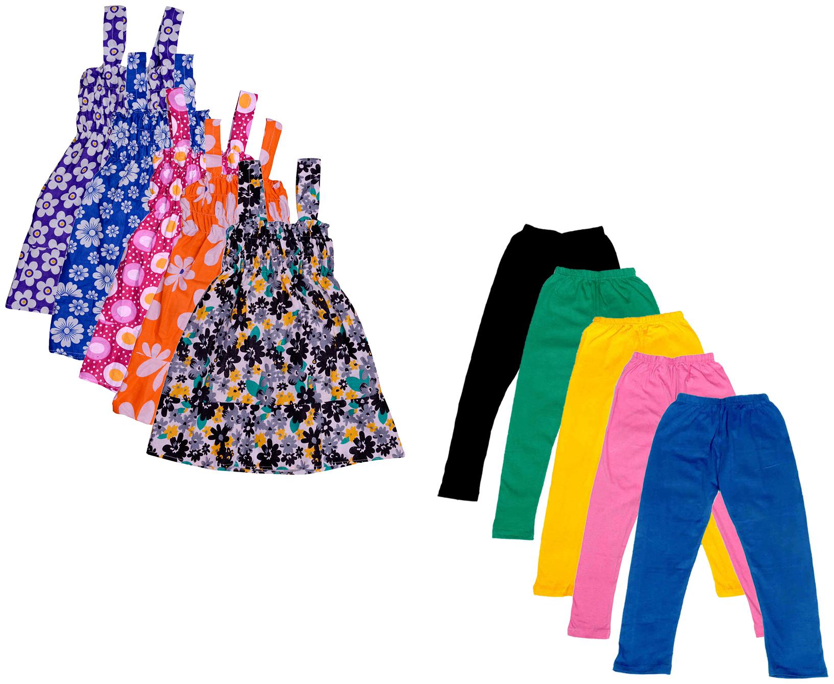 

Indiweaves Girl Cotton Top Bottom Set - Multi