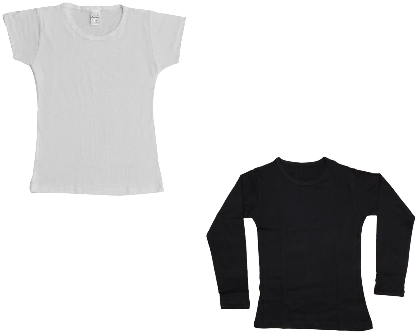 

Indiweaves Girl Cotton Solid T shirt - Multi