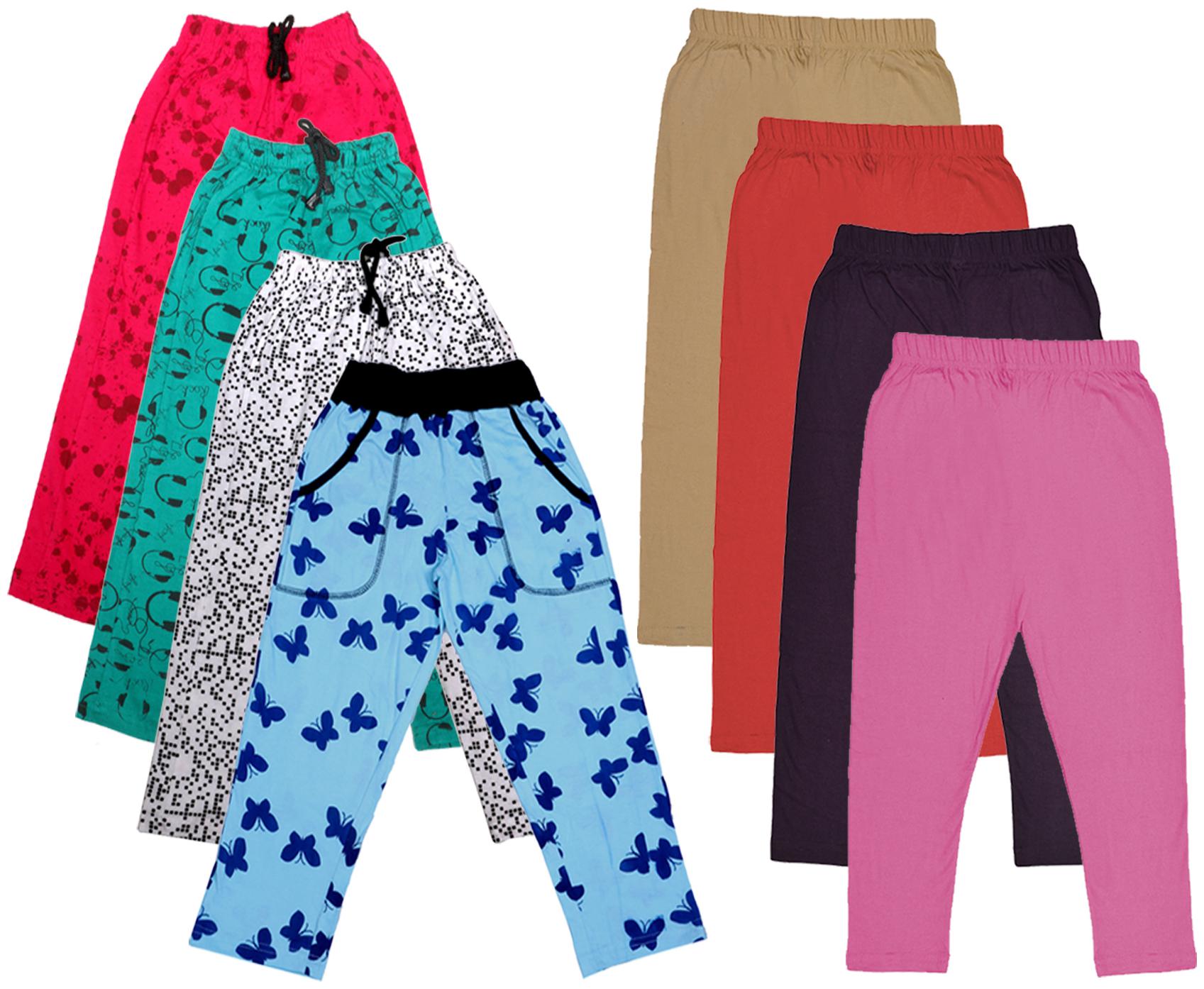 

Indiweaves Girl Cotton Solid Capri - Multi