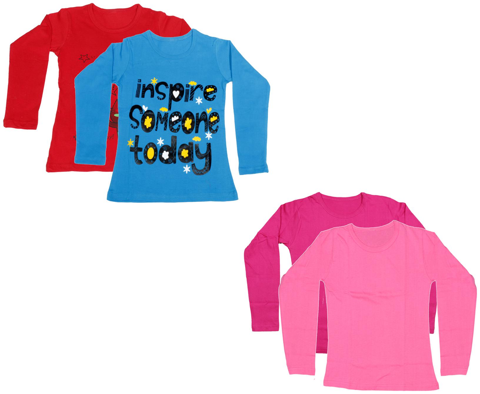 

Indiweaves Girl Cotton Printed T shirt - Multi