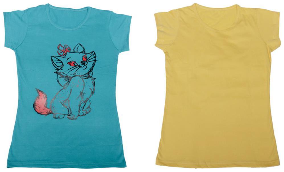 

Indiweaves Girl Cotton Solid T shirt - Multi