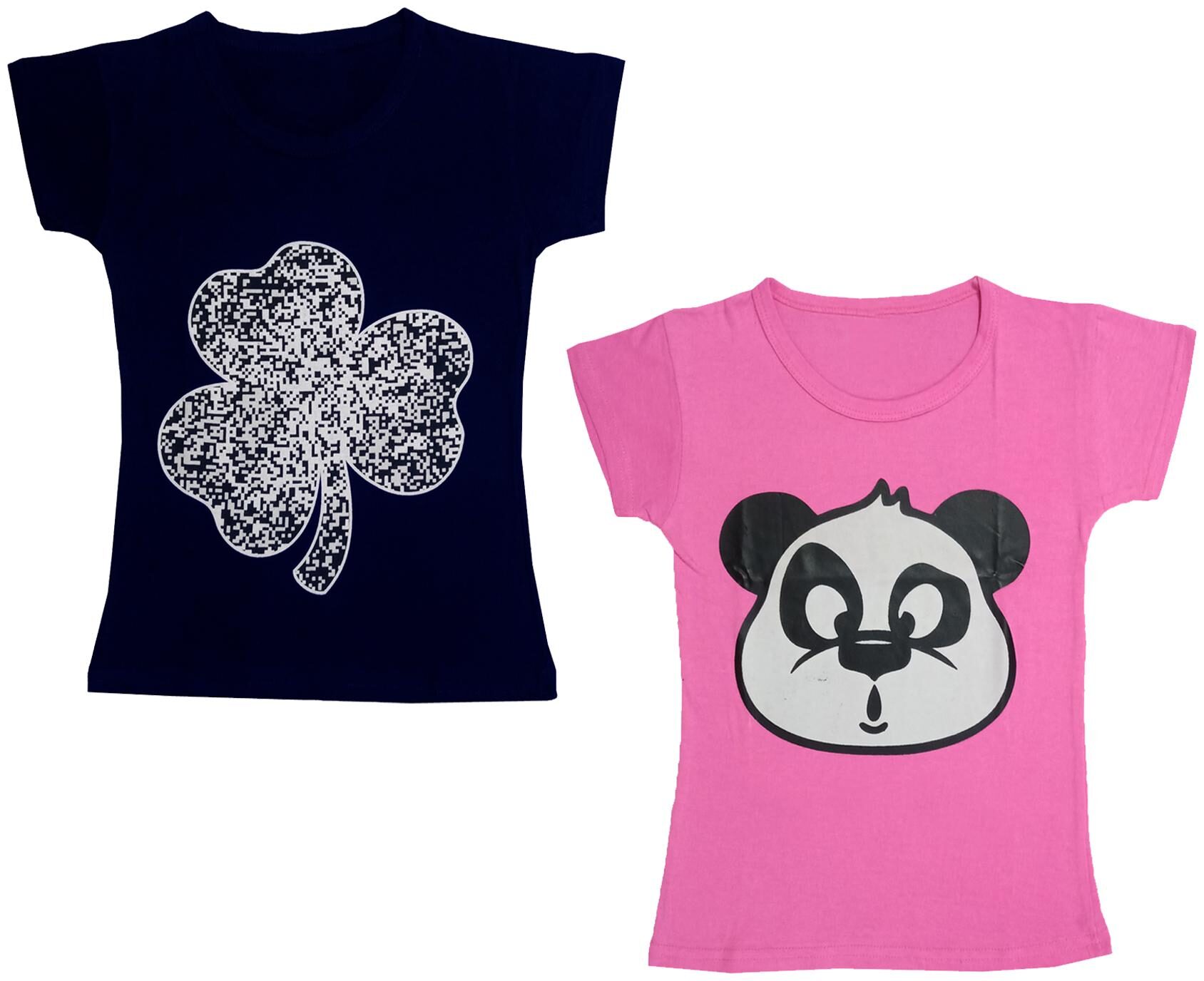 

Indiweaves Girl Cotton Printed T shirt - Multi