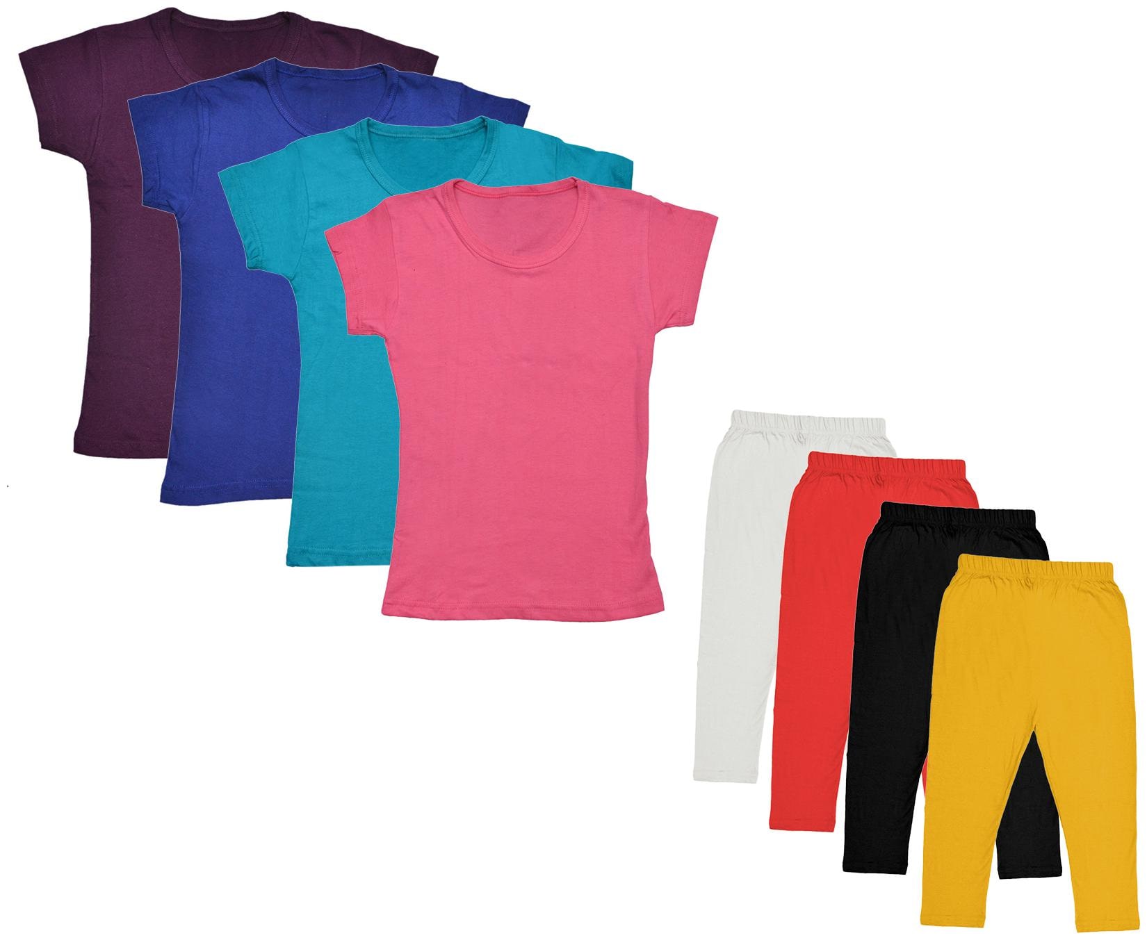 

Indiweaves Girl Cotton Top Bottom Set - Multi