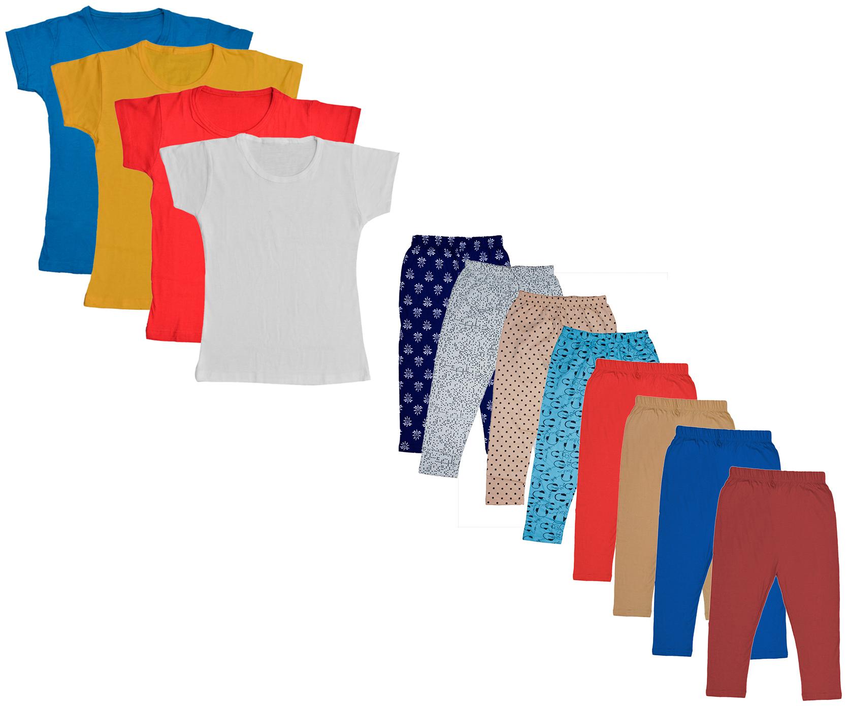 

Indiweaves Girl Cotton Top Bottom Set - Multi