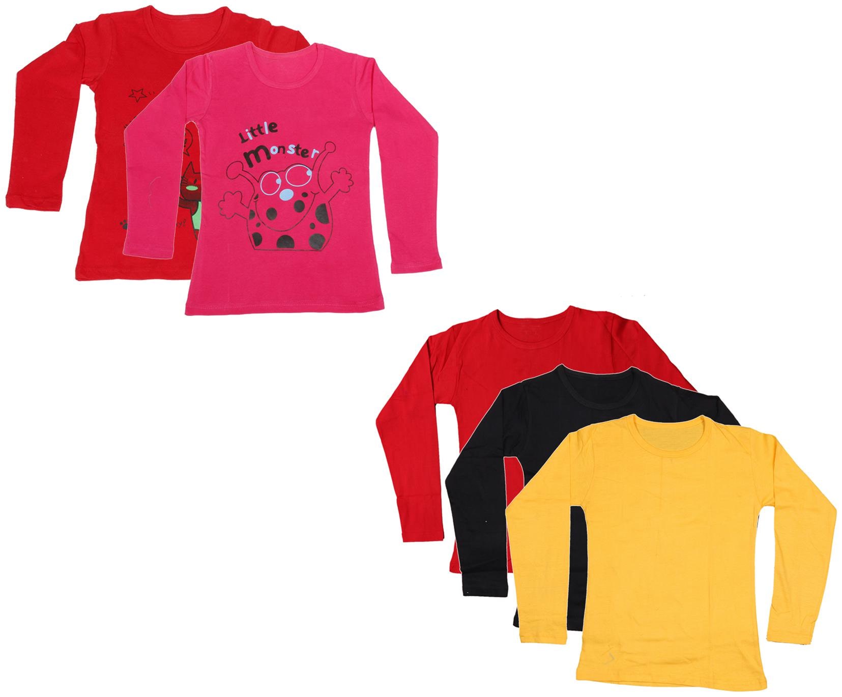 

Indiweaves Girl Cotton Printed T shirt - Multi