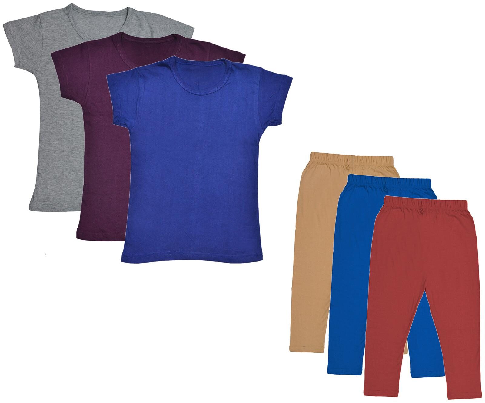 

Indiweaves Girl Cotton Top Bottom Set - Multi