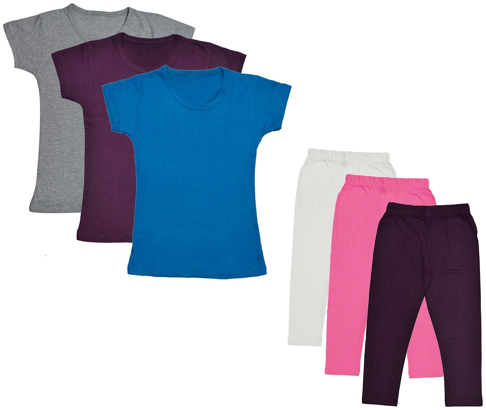 

Indiweaves Girl Cotton Top Bottom Set - Multi