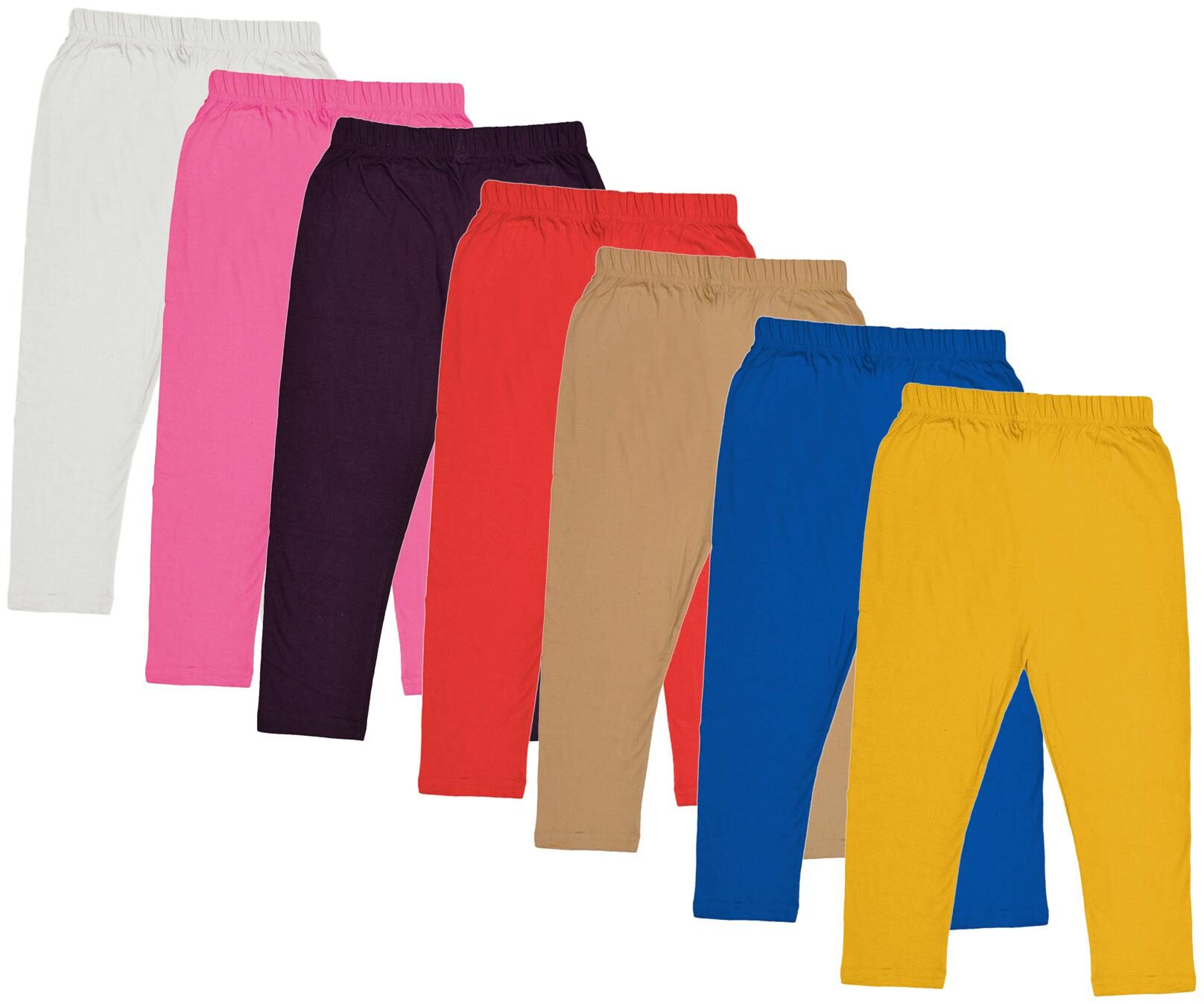 

Indiweaves Girl Cotton Solid Capri - Multi
