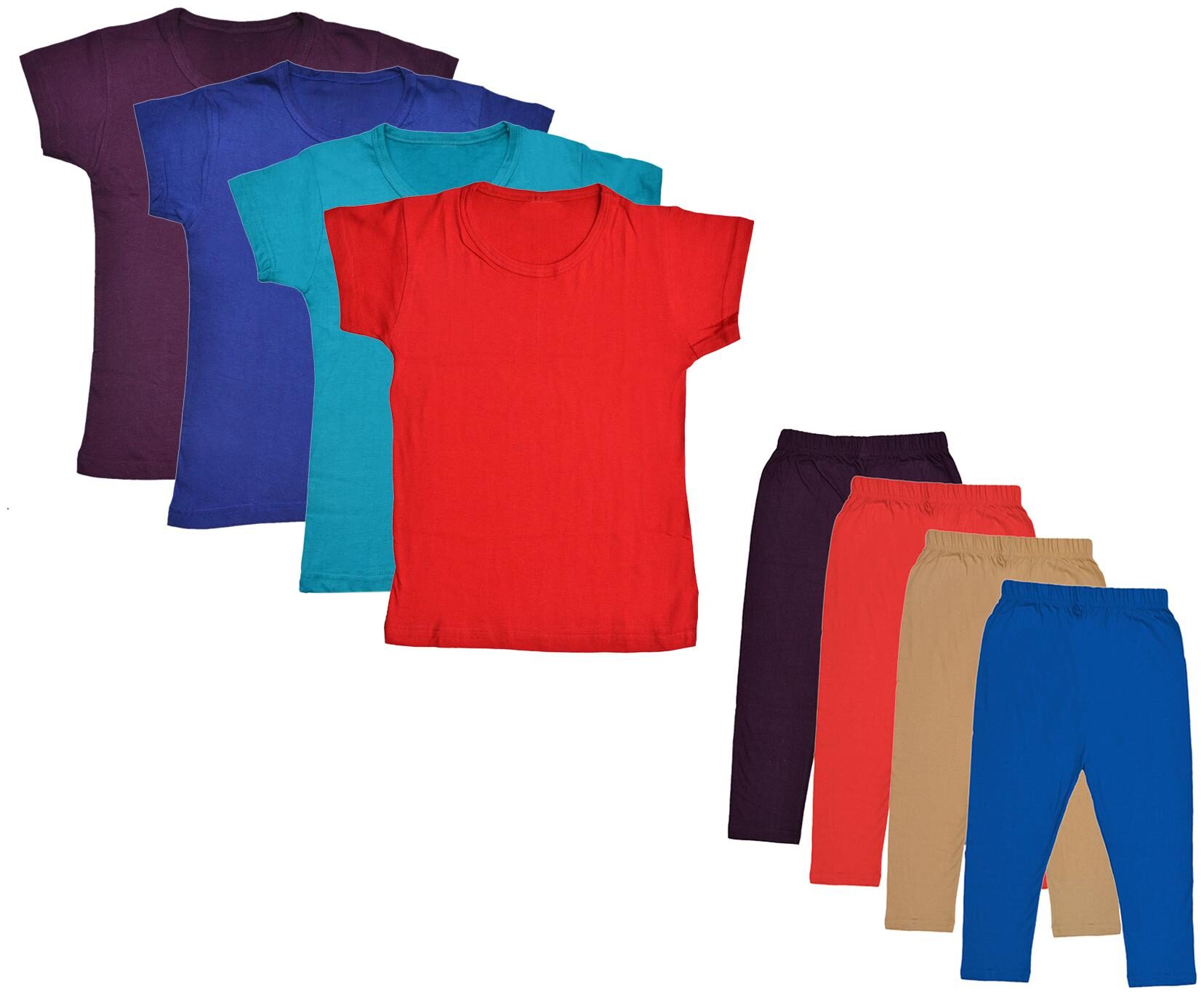 

Indiweaves Girl Cotton Top Bottom Set - Multi
