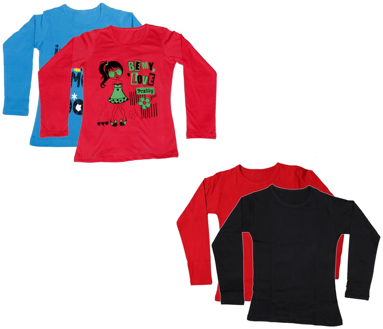 

Indiweaves Girl Cotton Printed T shirt - Multi