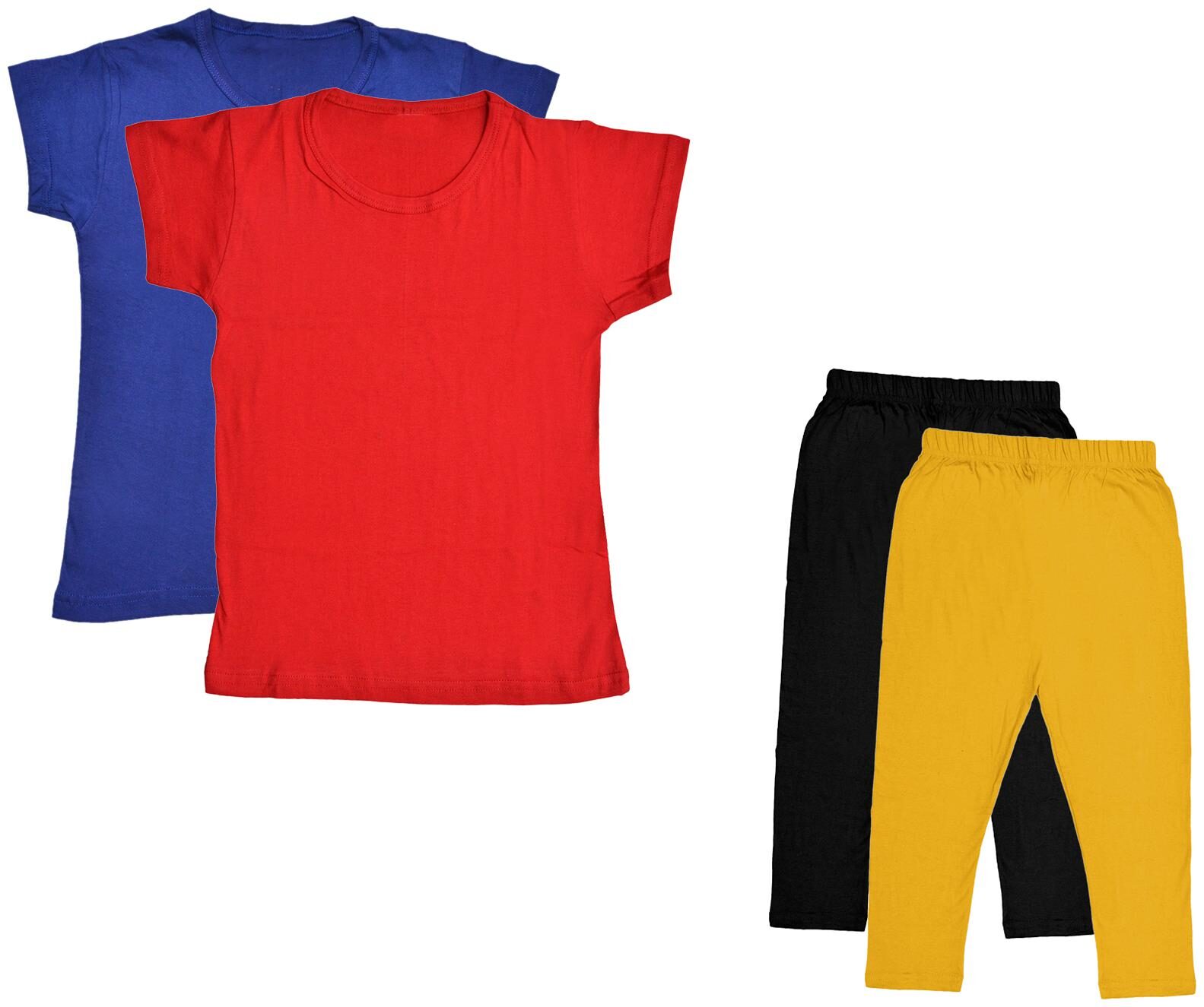 

Indiweaves Girl Cotton Top Bottom Set - Multi