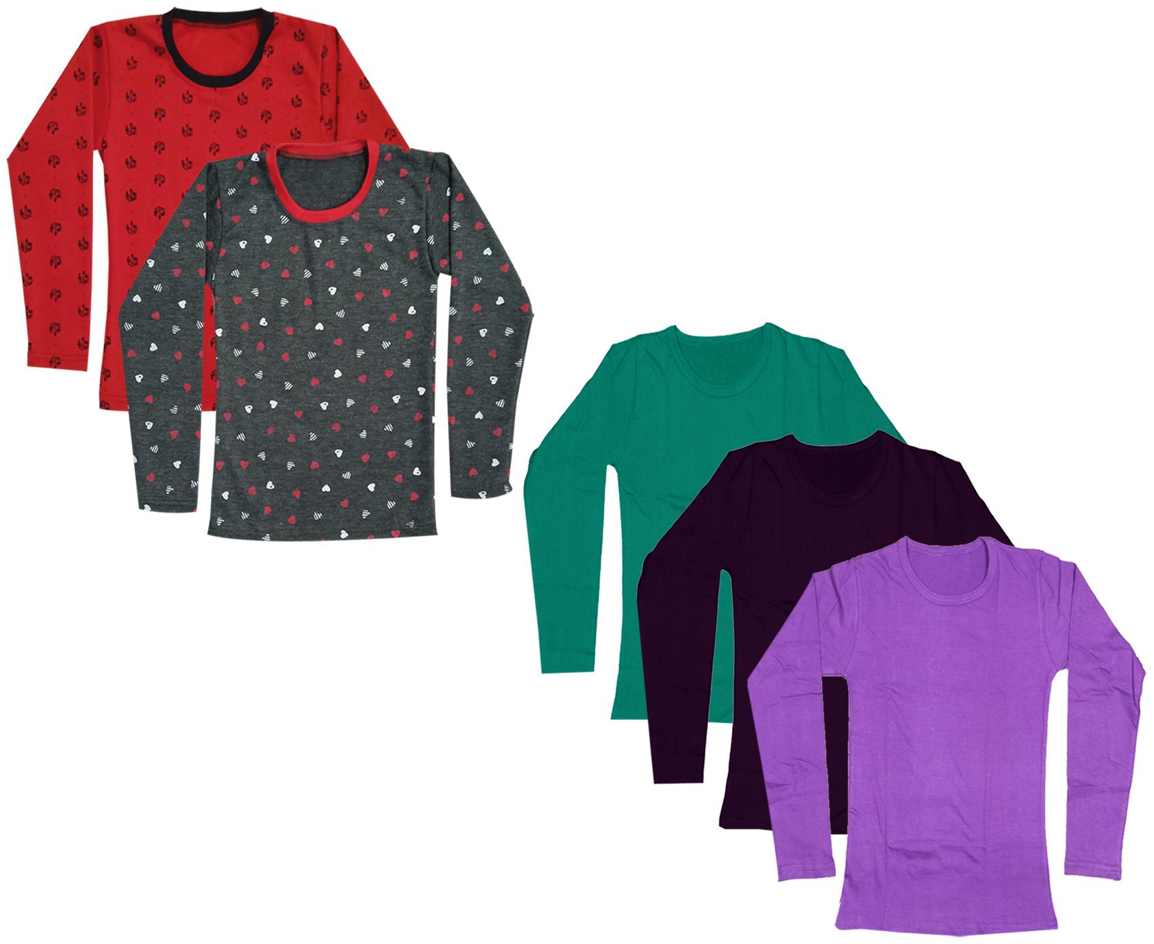 

Indiweaves Girl Cotton Printed T shirt - Multi